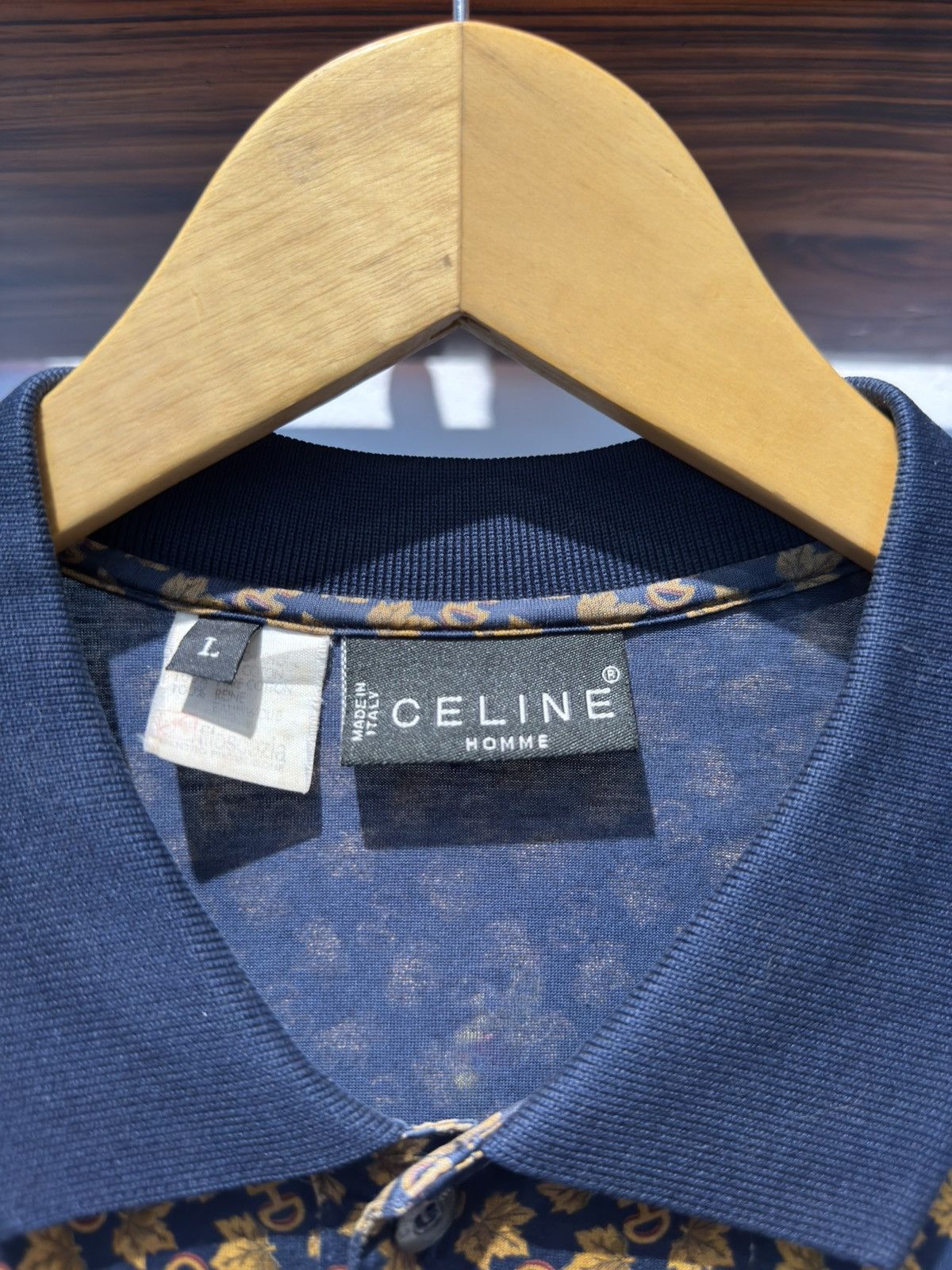 Celine 90s Celine Paris Polo Pattern Tshirt Size US L / EU 52-54 / 3 - 3 Thumbnail