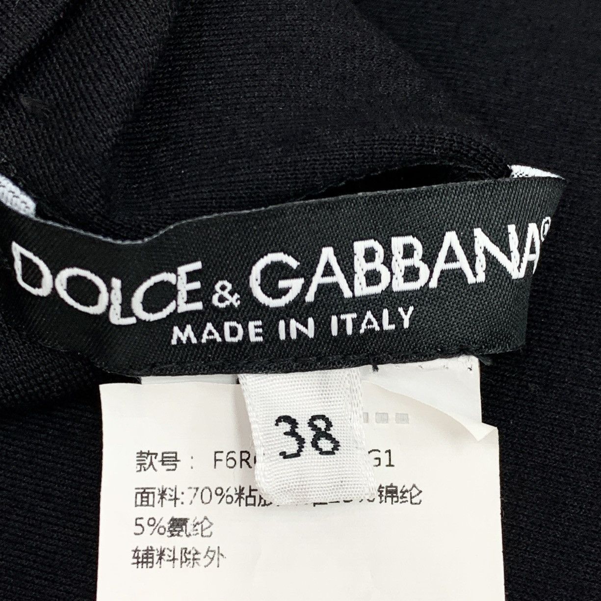 Dolce & Gabbana Dolce&Gabbana Black Logo Gold Label Long Sleeve Dress K26WX Size S / US 4 / IT 40 - 5 Thumbnail