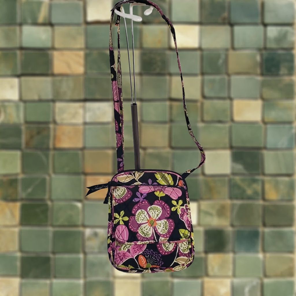 Vera Bradley VINTAGE Vera Bradley Purse Womens Mini Retired Pirouette Pink Hipster Crossbody Shoulder Bag Size ONE SIZE - 1 Thumbnail