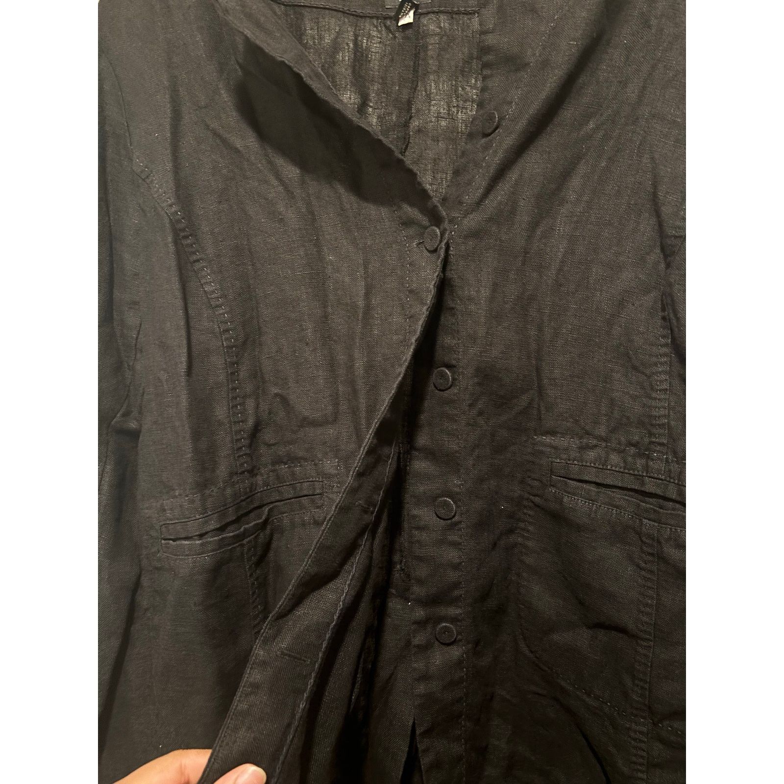 Eileen Fisher NWOT Eileen Fisher Irish linen black button down sz 1X Size XXL / US 16-18 / IT 52-54 - 3 Thumbnail