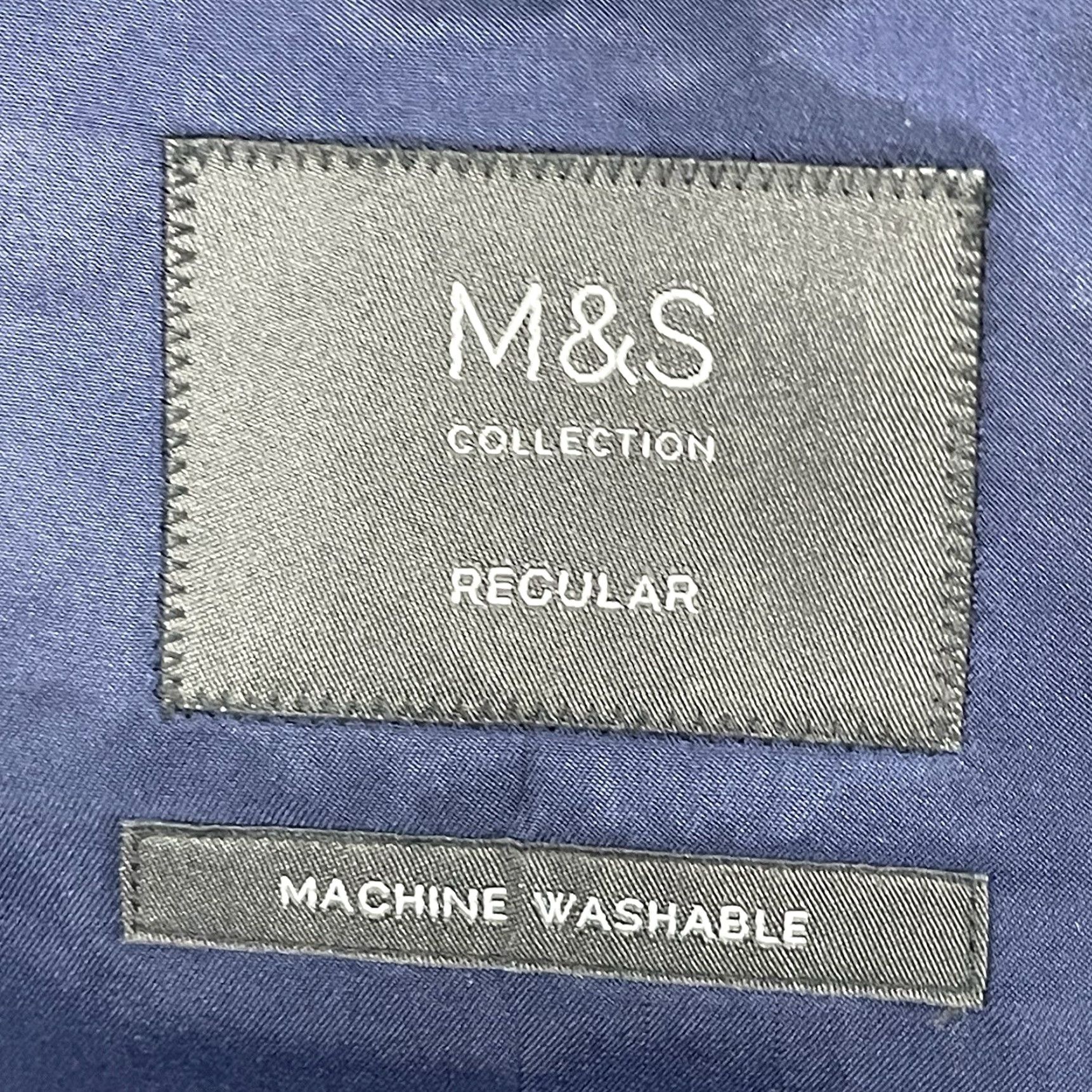 Marks & Spencer Marks & Spencer Jacket Black Blue Check Easy Care Sports Blazer Size 48 Size 48R - 3 Thumbnail