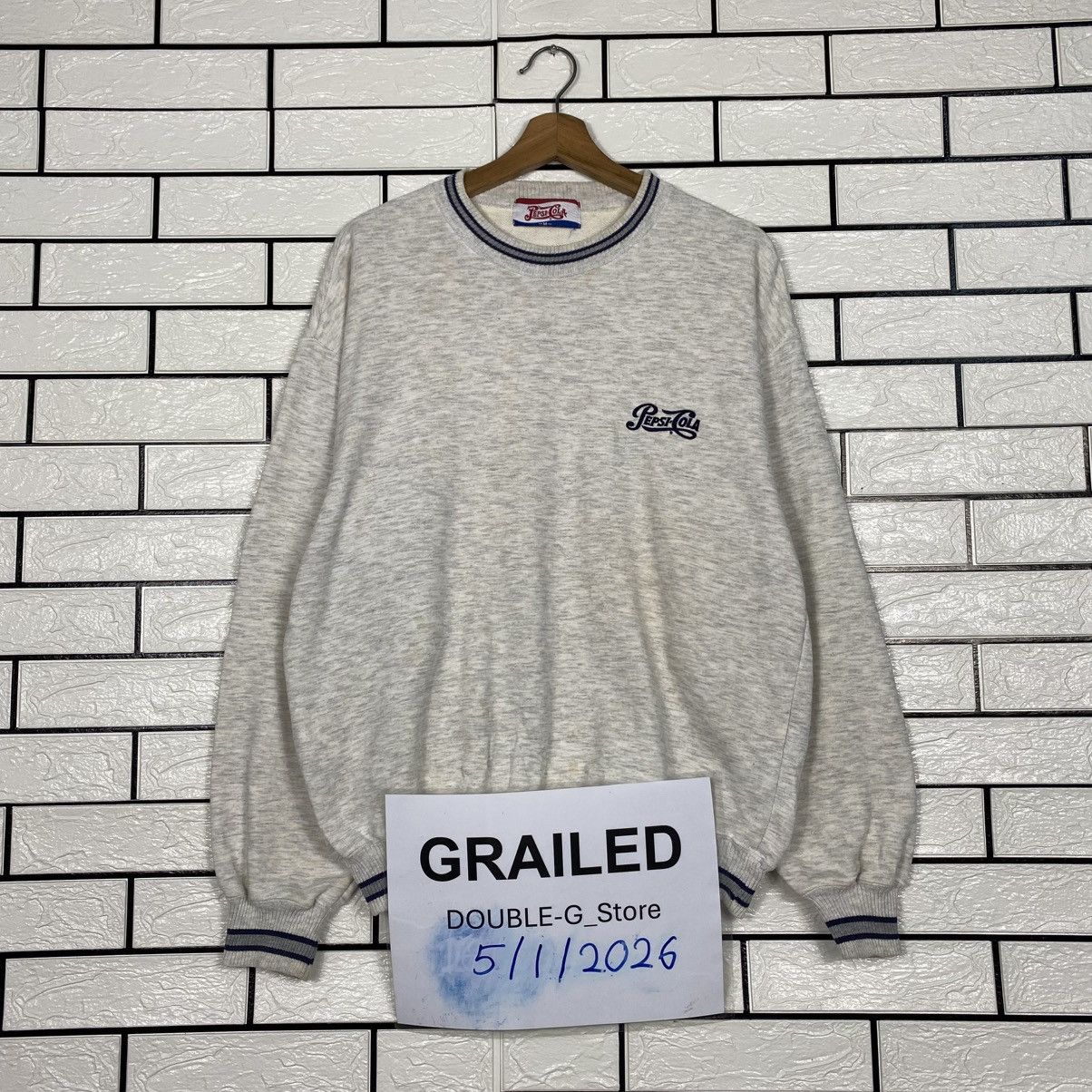 Vintage 📌Vintage Sweatshirt PepsiCola Big Logo Crewneck Size US M / EU 48-50 / 2 - 1 Thumbnail