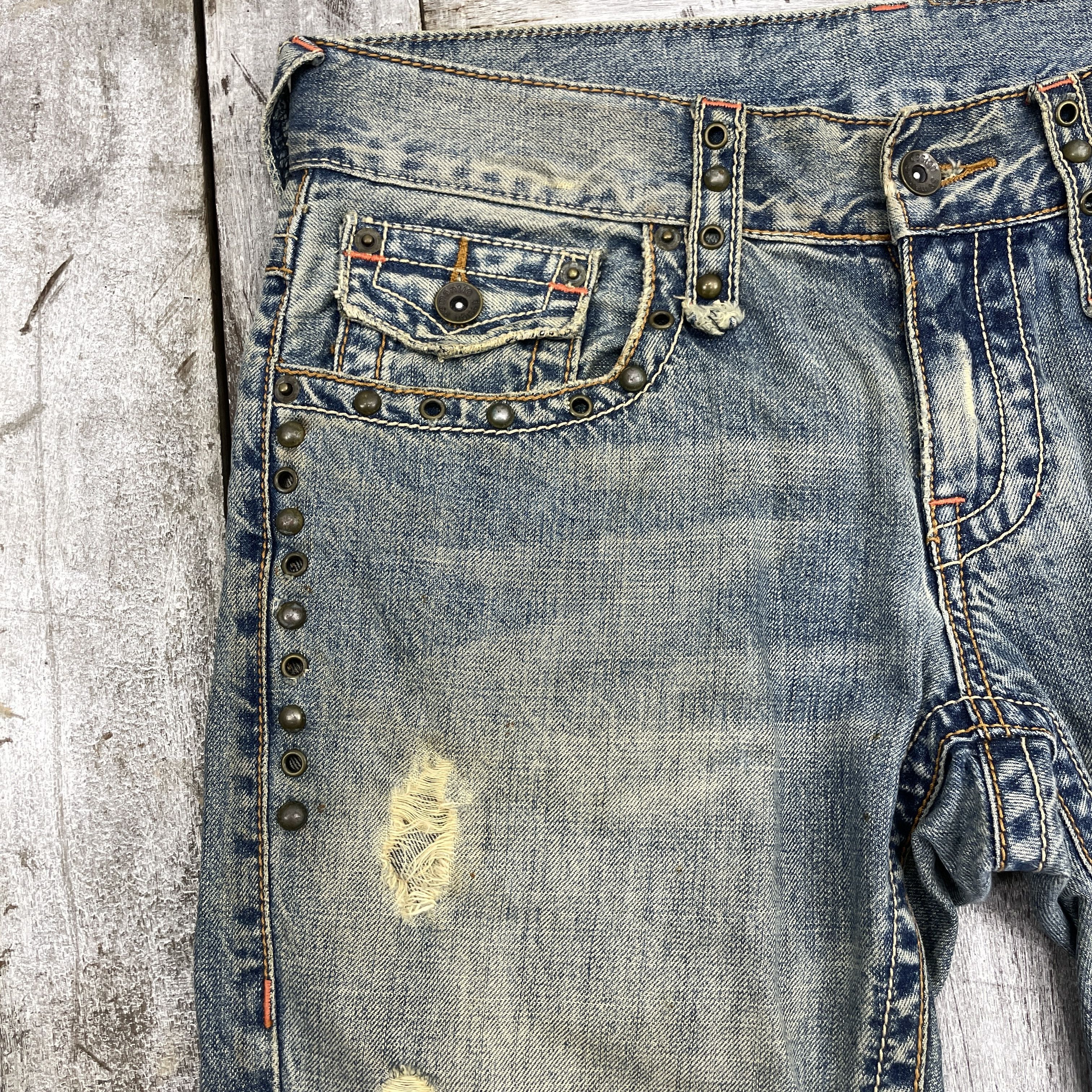 Japanese Brand Japanese SemanticDesign Distressed BootCut Jeans-wc301 Jeans Size US 33 - 4 Thumbnail
