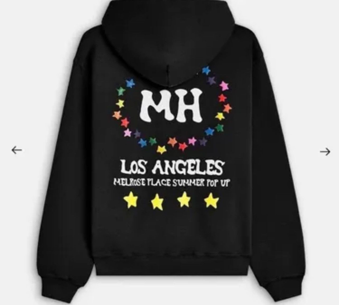 Image of Madhappy Melrose Place Fifth Anniversary Hoodie Xs in Black, Men's