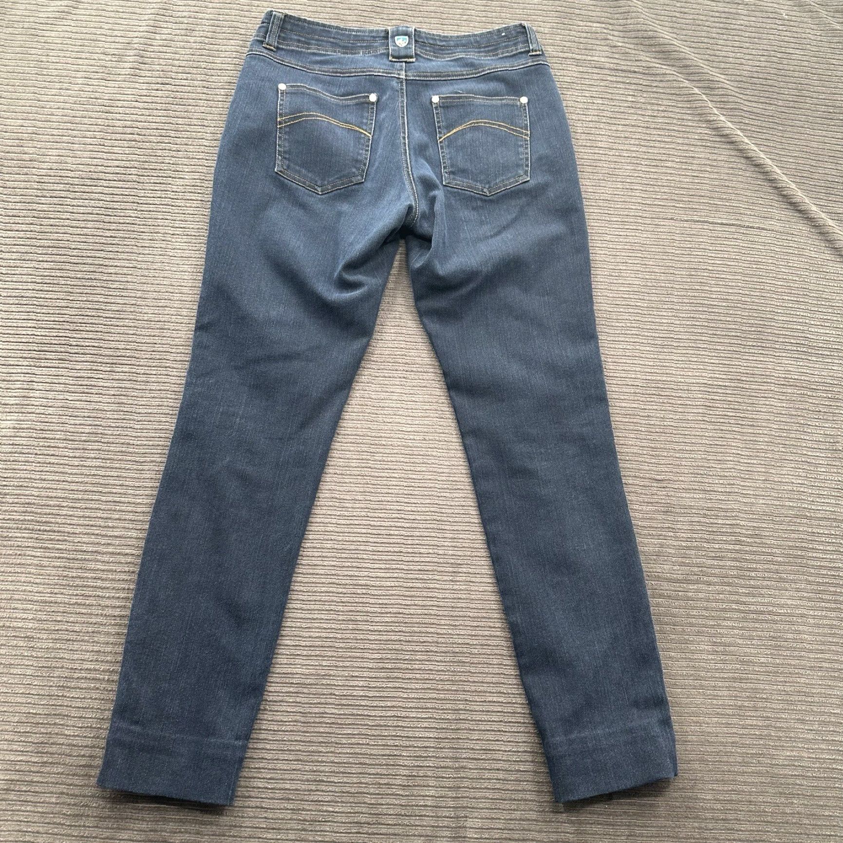 Vintage Kuhl Pants Women 6 Regular Blue Cotton Outdoors Hiking Low Rise Pants Size 28" / US 6 / IT 42 - 2 Thumbnail