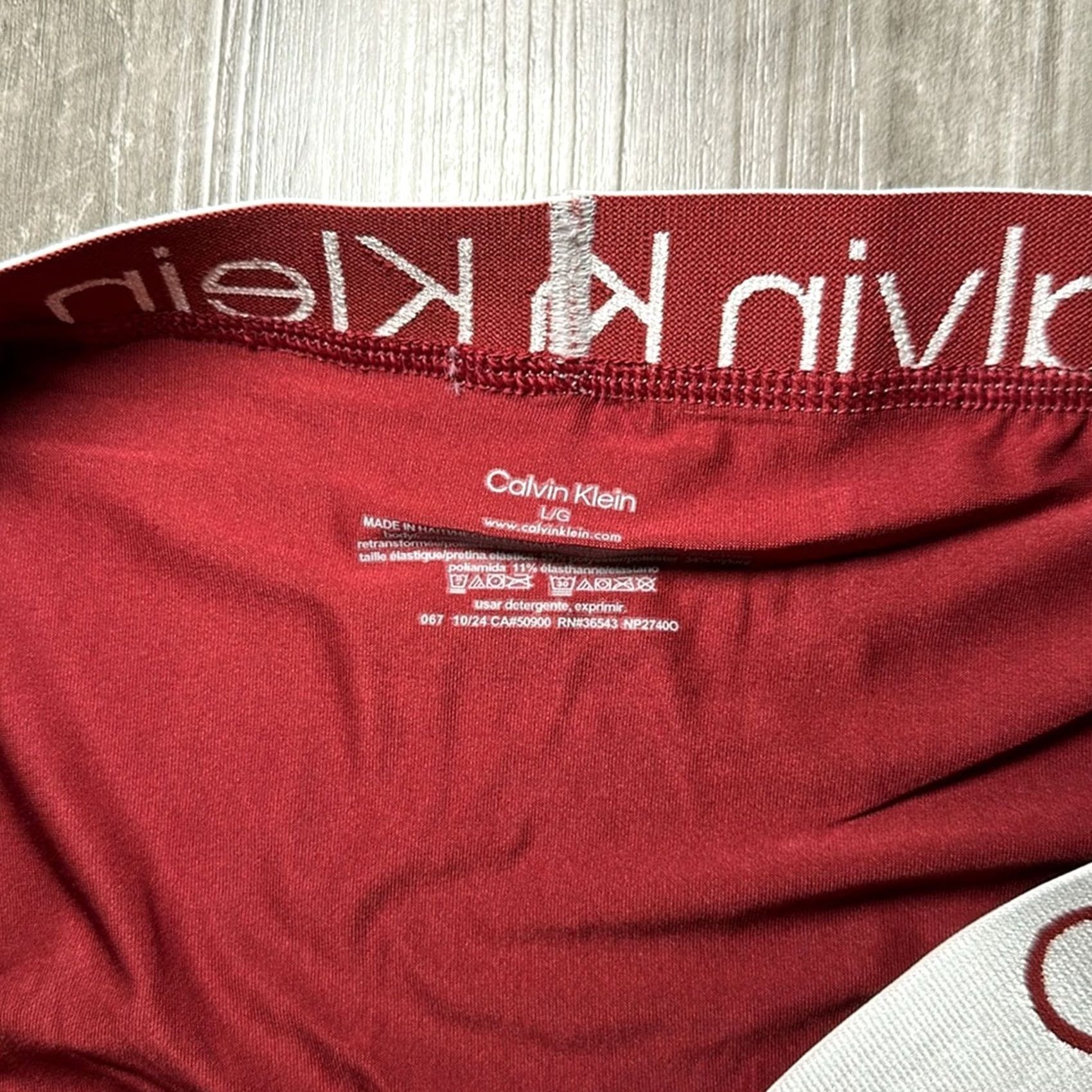 Calvin Klein Calvin Klein Boxer Brief Mens Underwear L Regular Red microfiber Size 42R - 3 Thumbnail