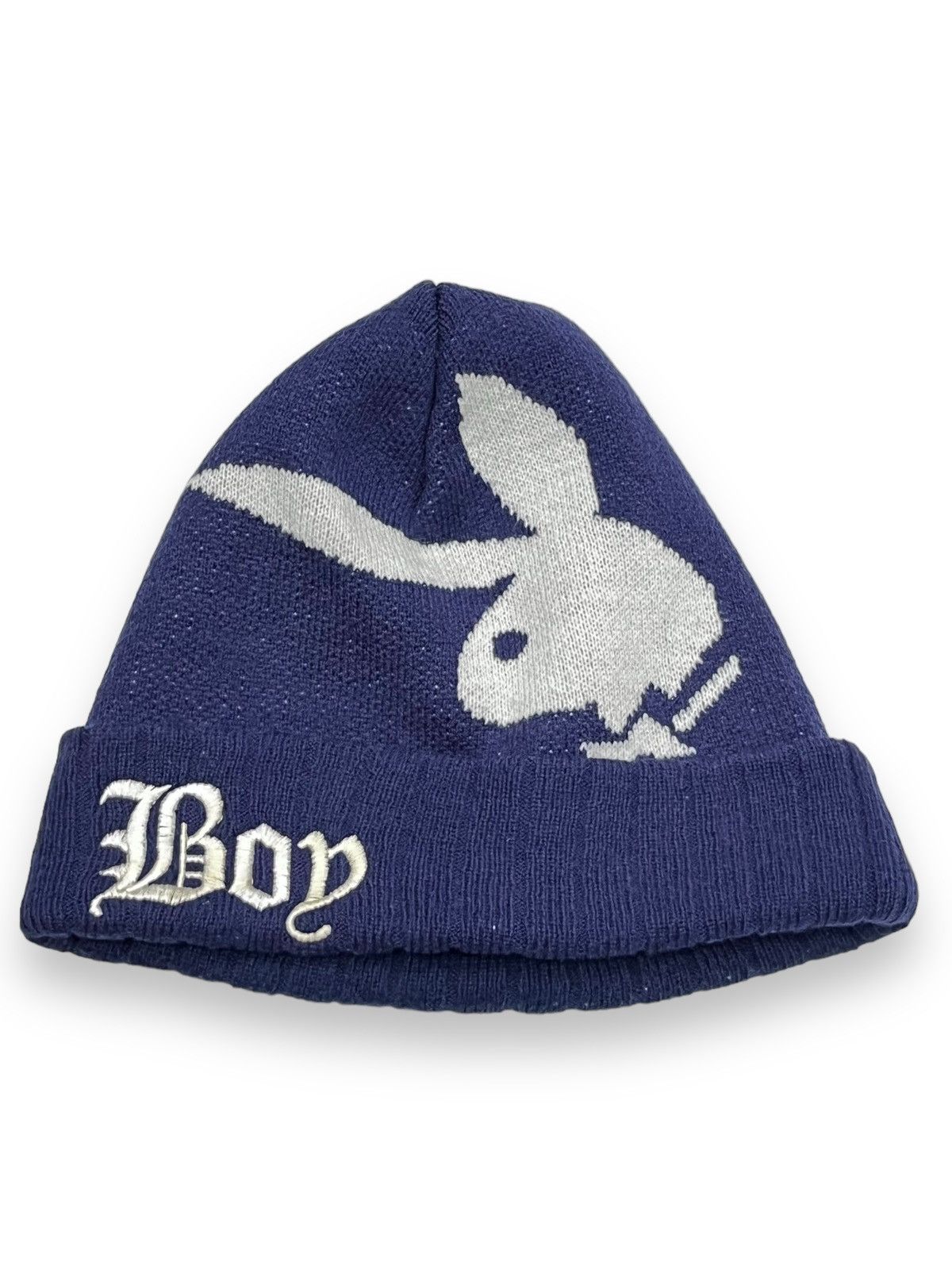 Playboy FYE 90’s PLAYBOY Classis Script Spell-Out Big Bunny Beanie💥 Size ONE SIZE - 9 Thumbnail