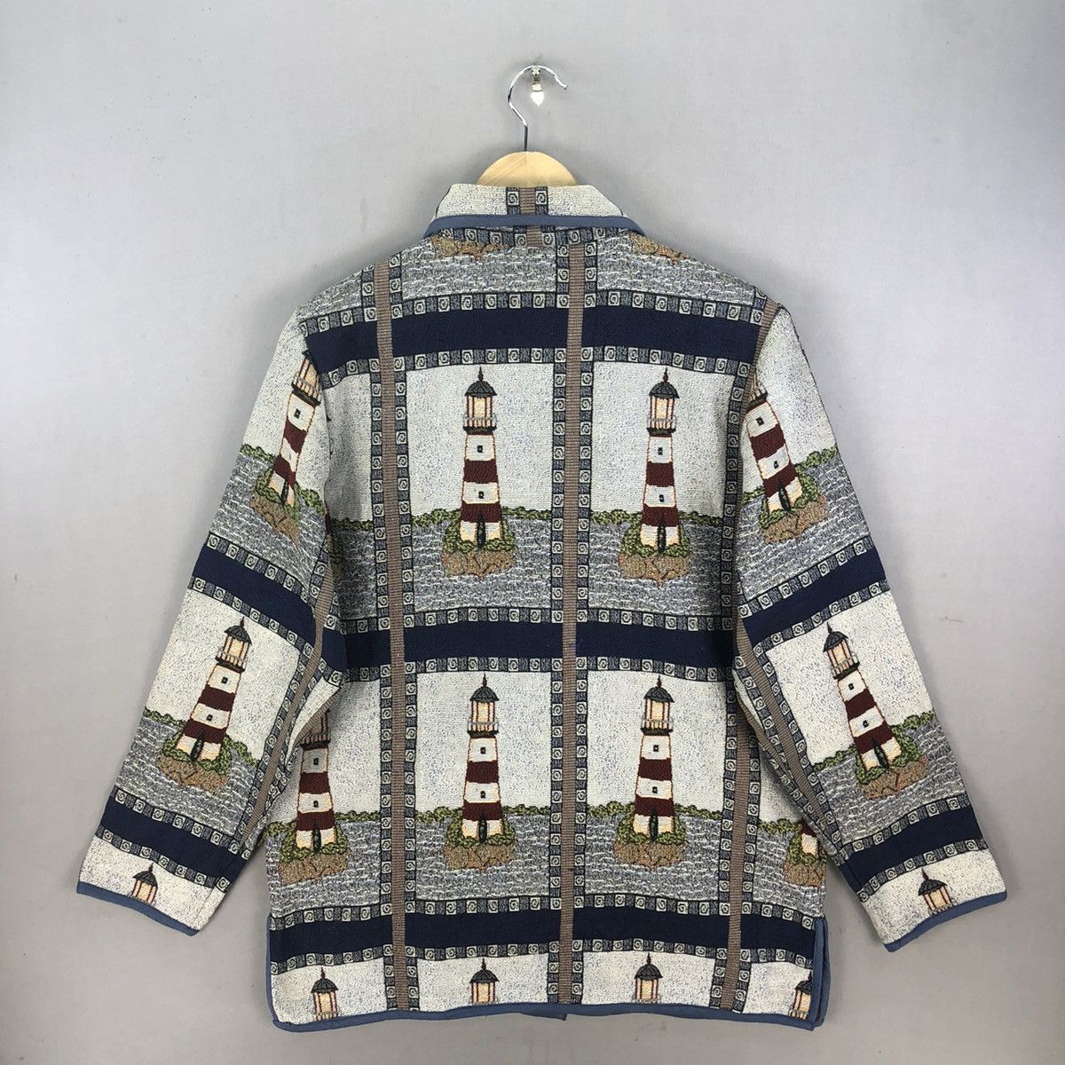 Blair Vintage 2000s Blair Light House Motif Button Up Twill Jacket Size M / US 6-8 / IT 42-44 - 10 Thumbnail