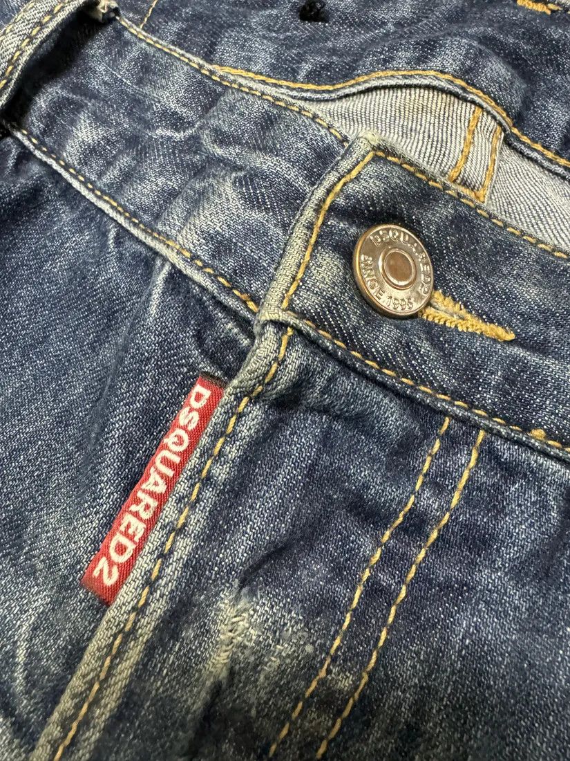 Designer × Dsquared2 × Vintage AW2017 DSquared2 Blue Distressed Slim Denim Jeans Size US 32 / EU 48 - 10 Thumbnail