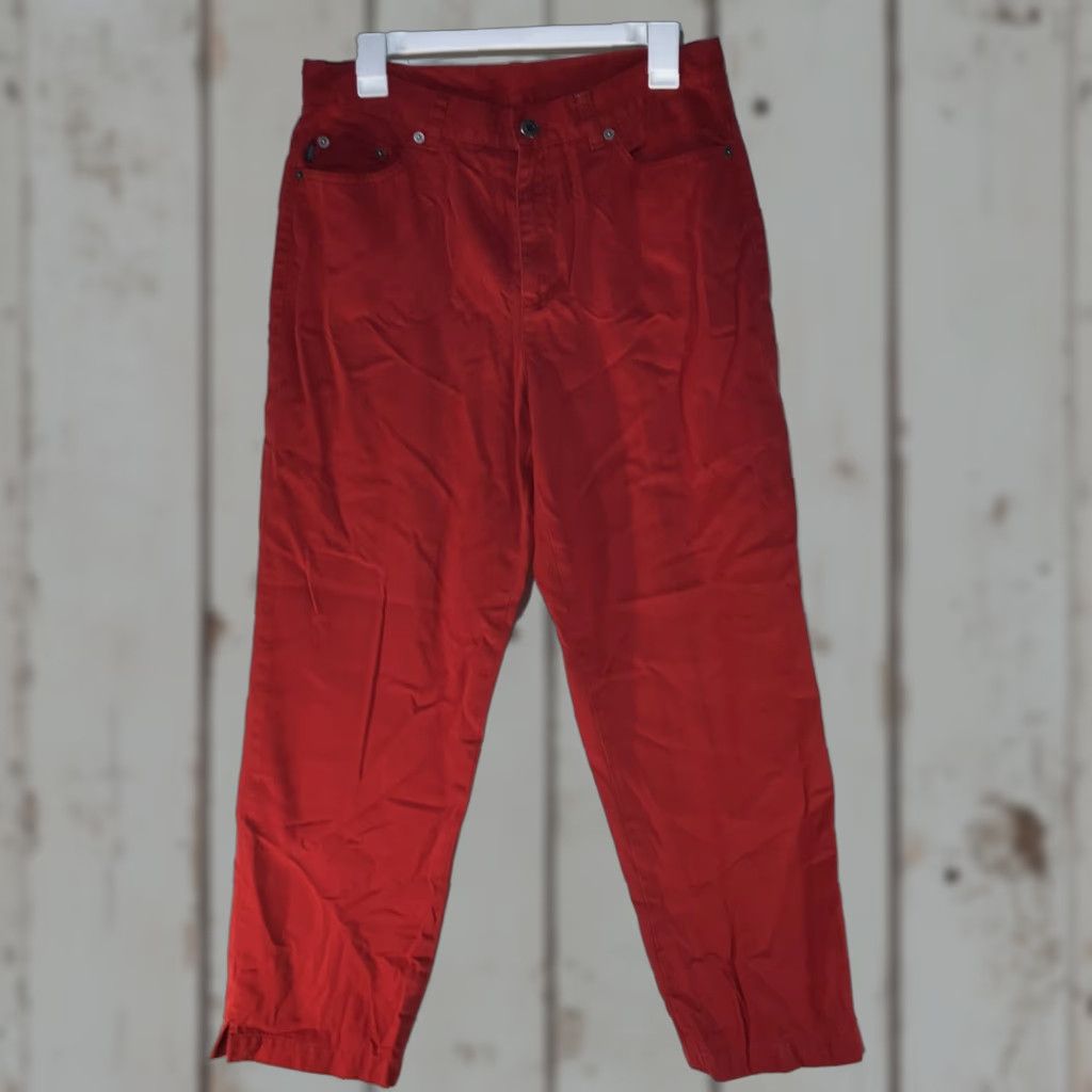 Ralph Lauren Lauren Ralph Lauren Red Cropped Pants Womens Size 8 Casual Workwear Size 30" / US 8 / IT 44 - 1 Thumbnail