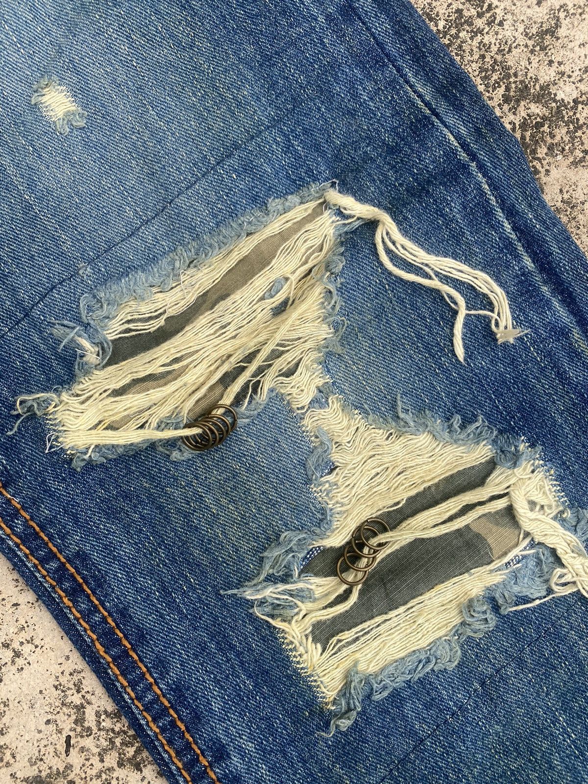 If Six Was Nine × Japanese Brand Flare Jeans Icom Distressed Pierced Size US 32 / EU 48 - 12 Thumbnail