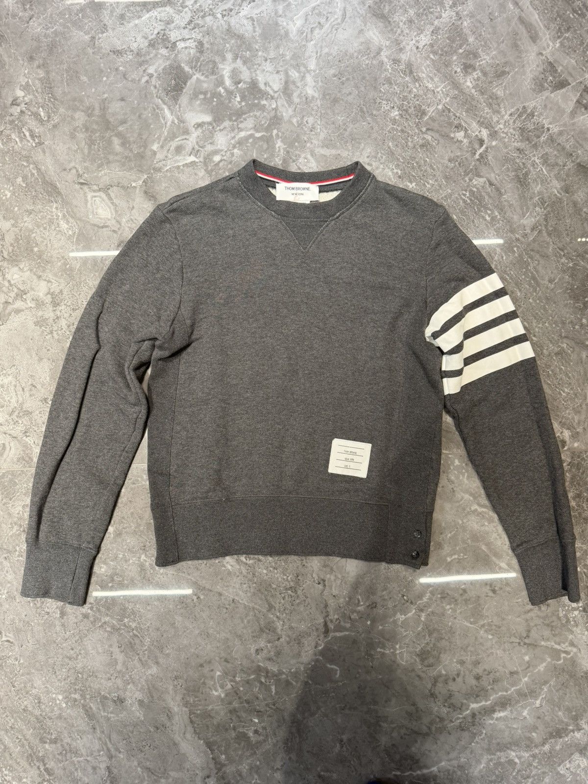 Thom Browne Thom Browne Classic Loopback 4-Bar Sweatshirt Size US XS / EU 42 / 0 - 1 Thumbnail