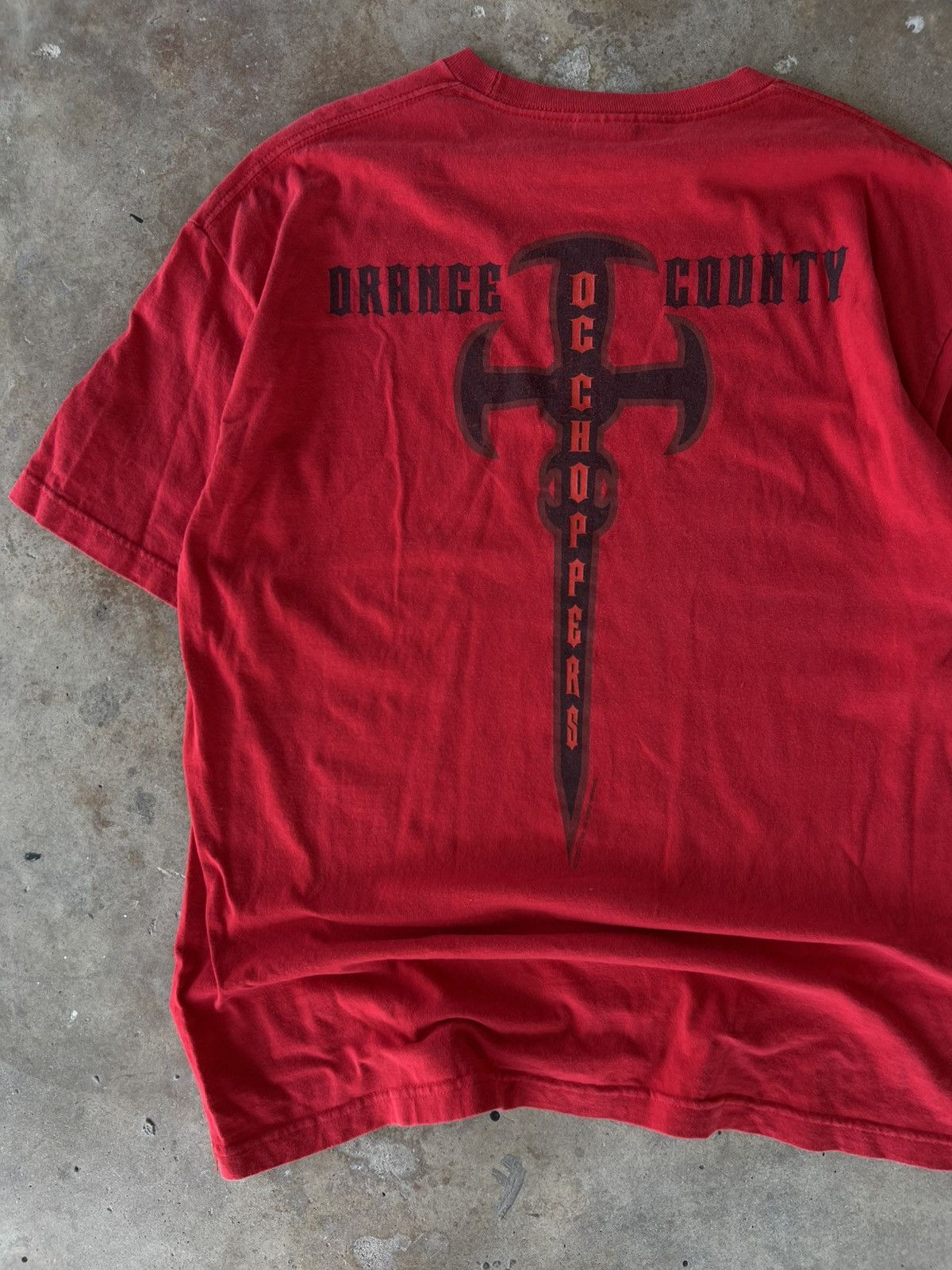 Vintage Vintage Orange County Choppers Motorcycles Flames T Shirt Size US XL / EU 56 / 4 - 3 Thumbnail