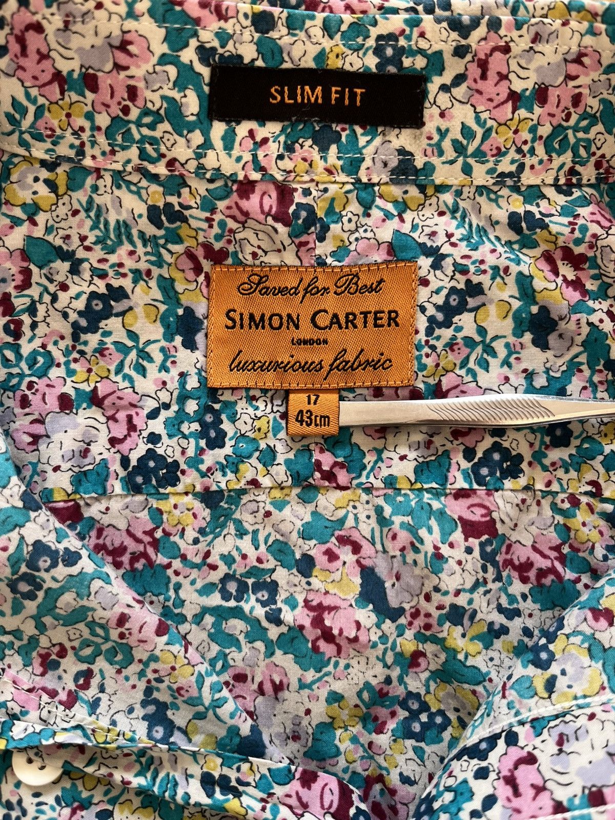 Simon Carter Simon Carter Cotton Long Sleeve Shirt Floral Print Size US L / EU 52-54 / 3 - 4 Thumbnail