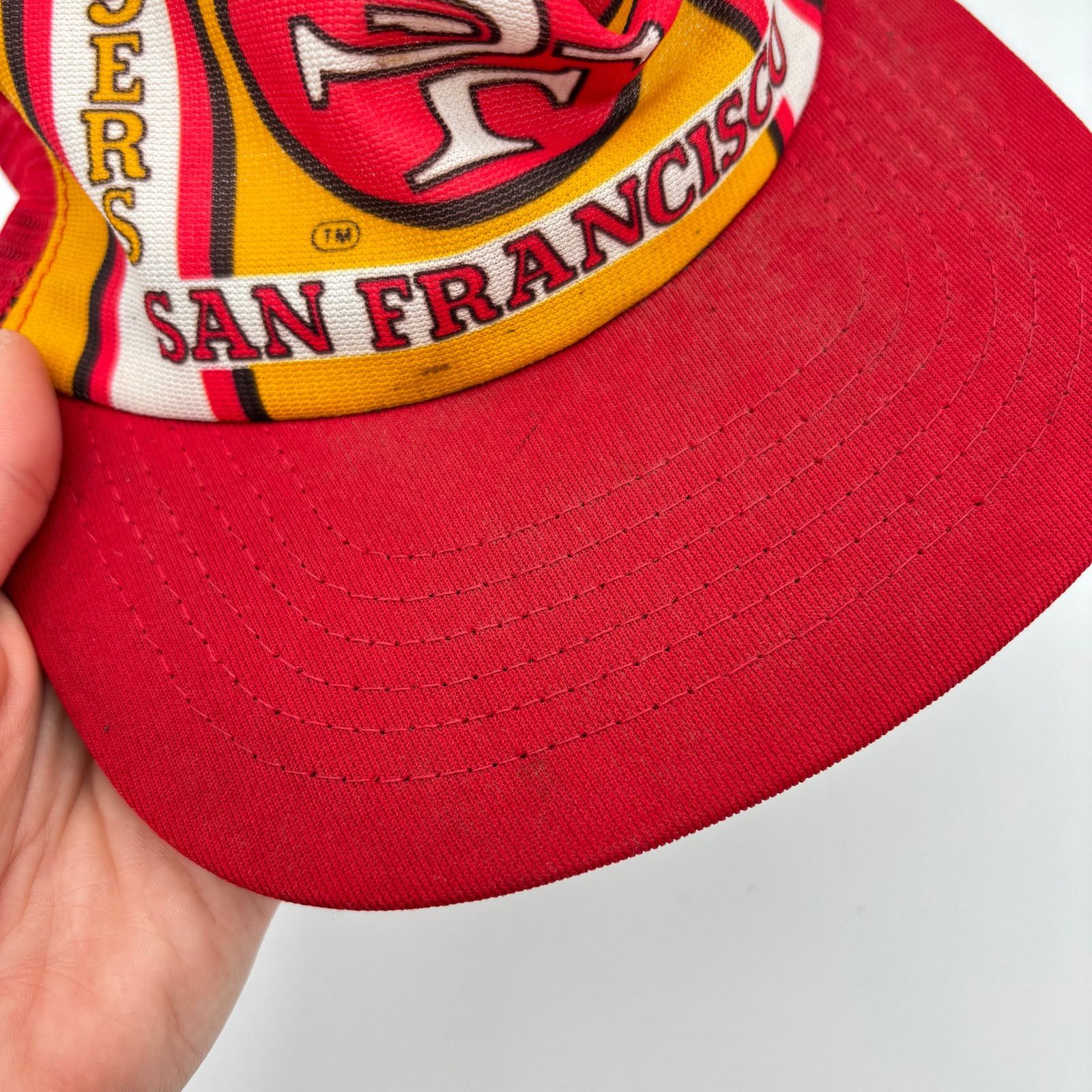 NFL × New Era × Vintage Vintage 80s San Francisco 49ers New Era Trucker Hat Snapback Size ONE SIZE - 9 Thumbnail