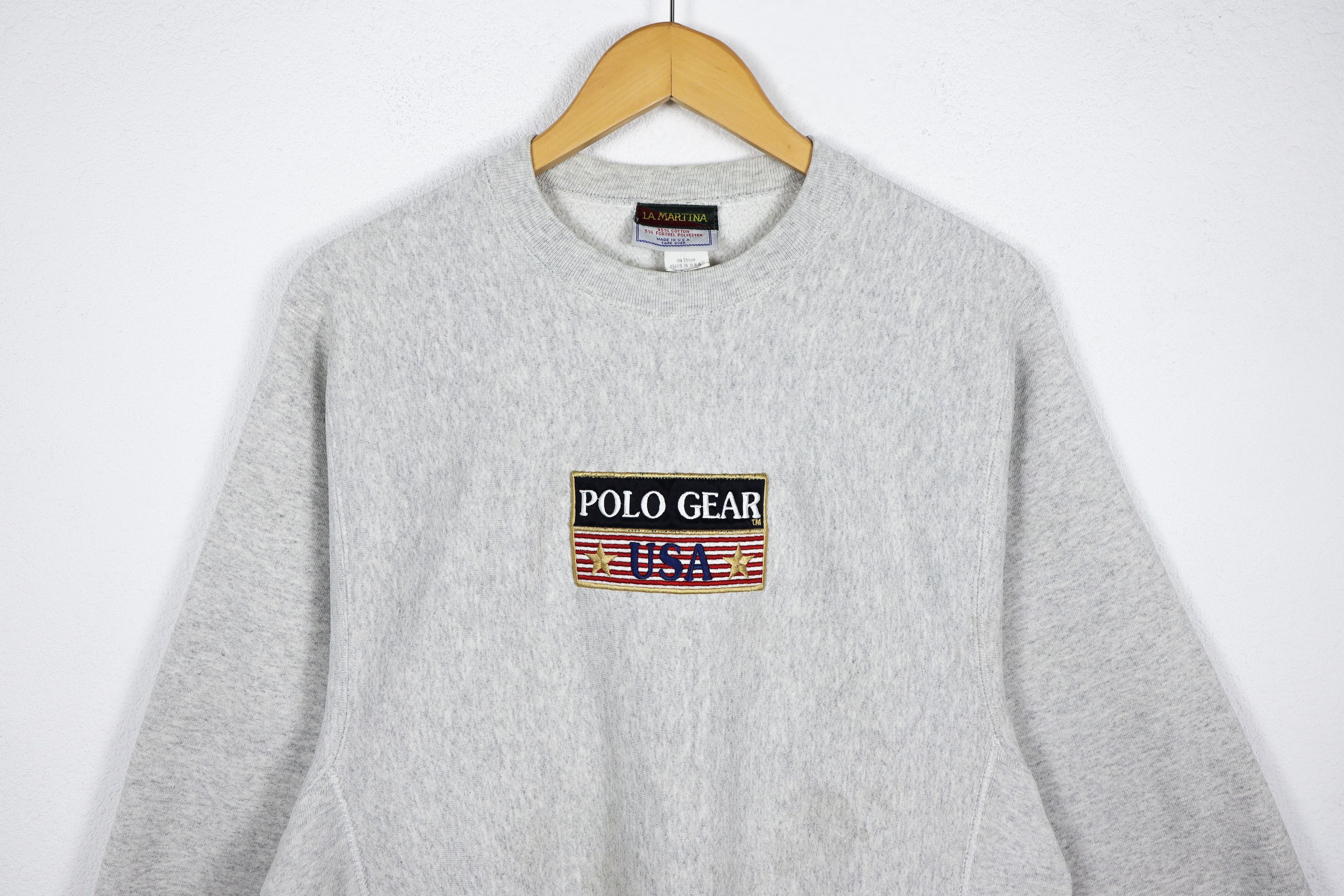 La Martina × Vintage Vintage La Martina Polo Gear USA Made Heavyweight Sweatshirt Size US M / EU 48-50 / 2 - 2 Thumbnail