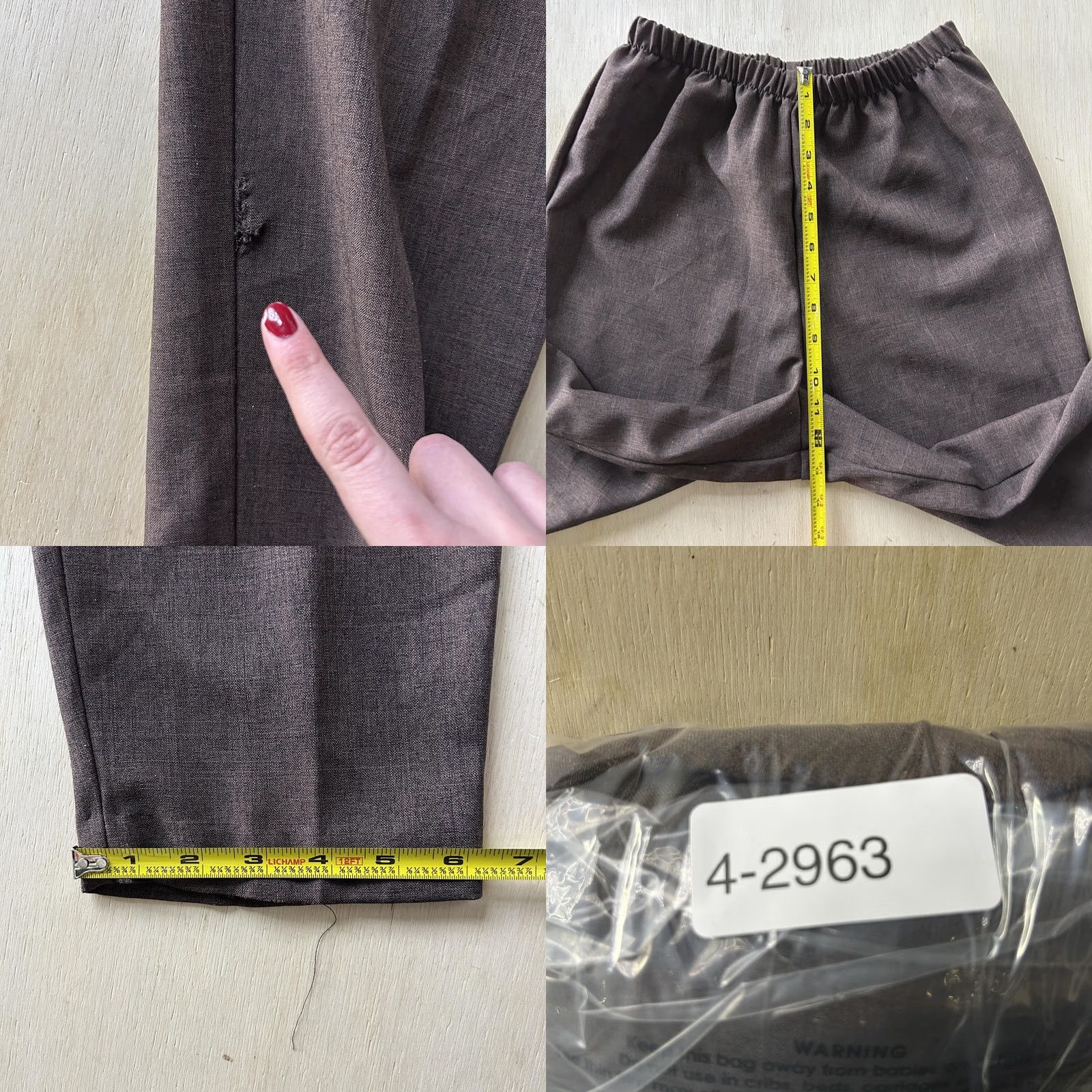 Vintage VINTAGE Pride & Joy Dress Pants Womens 6P Brown Polyester Elastic Waist USA Size 28" / US 6 / IT 42 - 8 Thumbnail