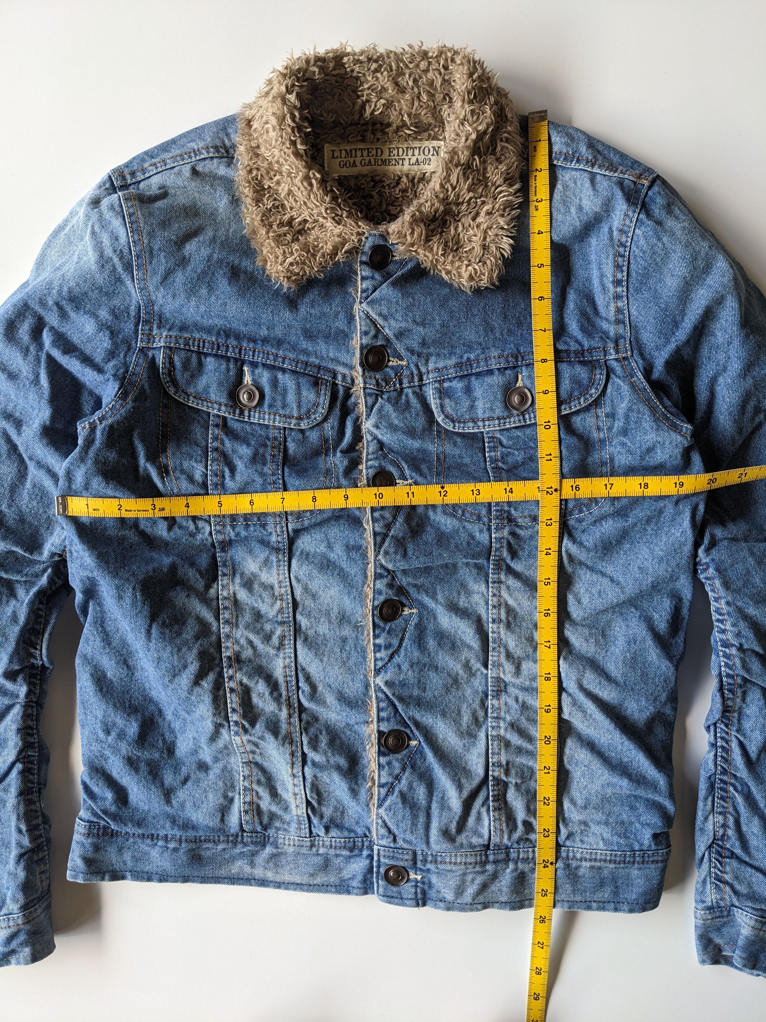 If Six Was Nine × Japanese Brand G.O.A fur denim jacket wrinkle sleeve Size US M / EU 48-50 / 2 - 7 Thumbnail