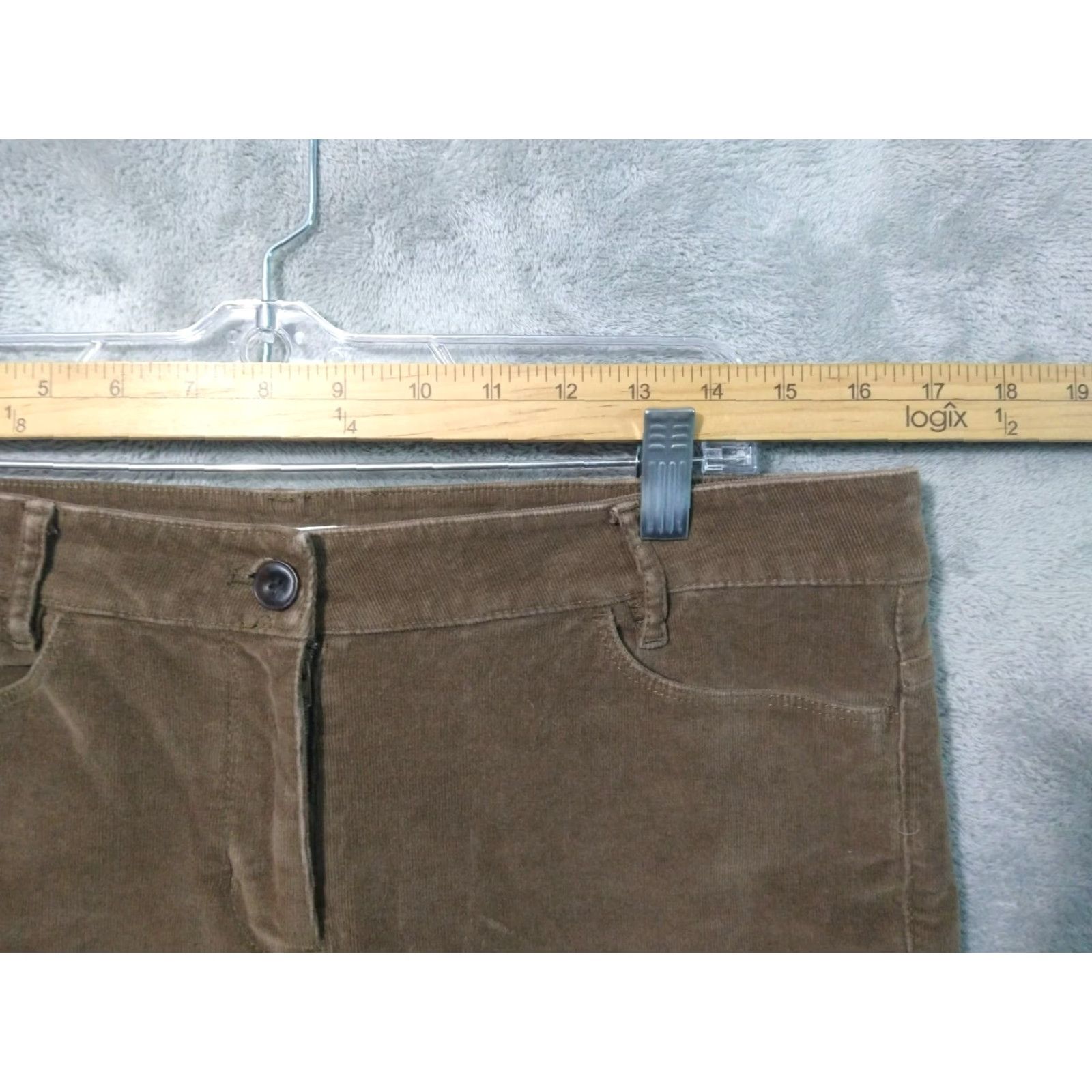 J. Jill J. Jill Pants Womens 8 Slim Straight Leg Corduroy Brown Mid Rise Stretch Size 30" / US 8 / IT 44 - 3 Thumbnail