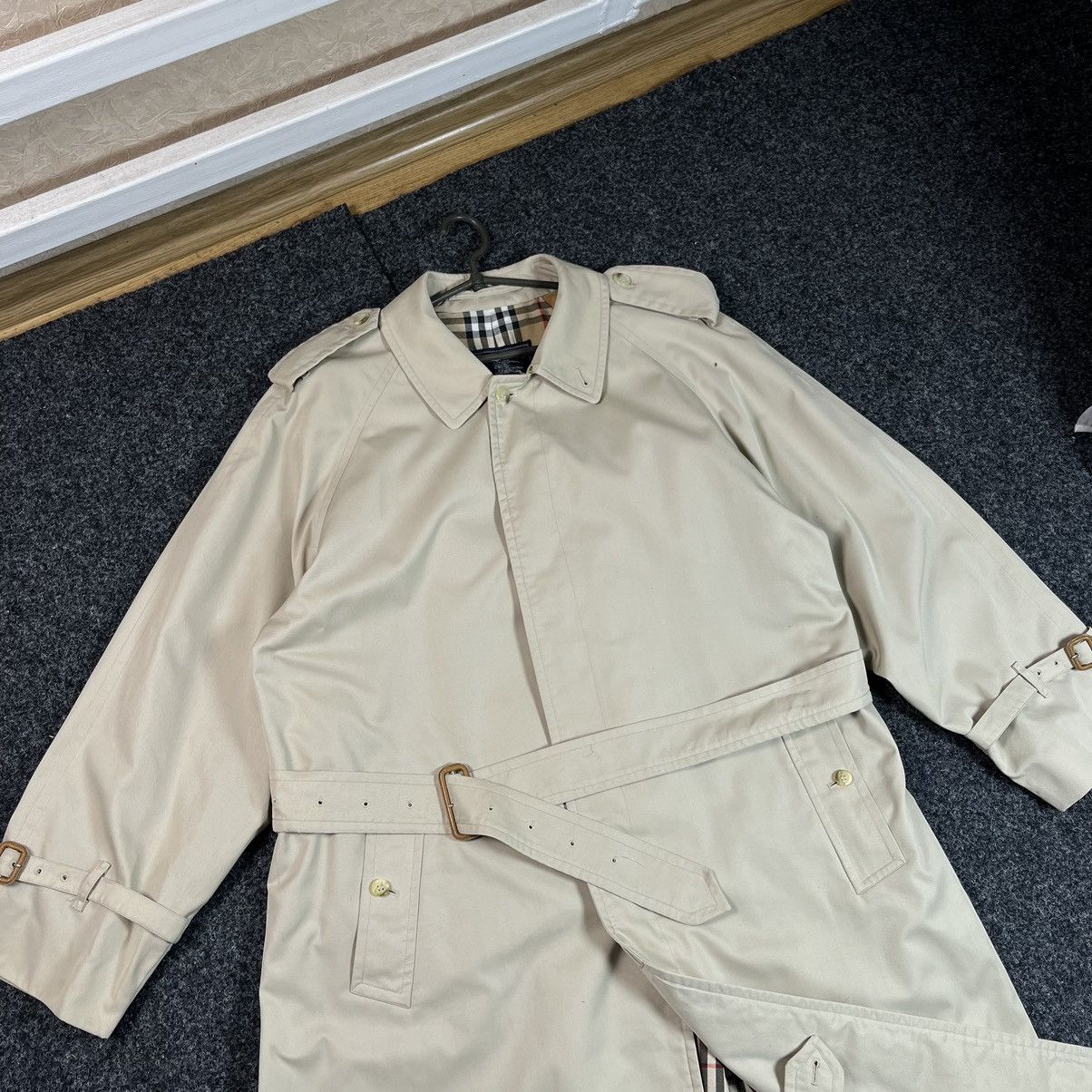 Burberry Burberrys Coat Trench Jacket Nova Check vintage Size US XL / EU 56 / 4 - 5 Thumbnail