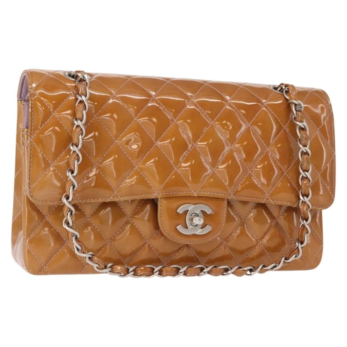 Chanel Chanel Vintage Classic Double Flap Bag Quilted Patent Size ONE SIZE - 1 Thumbnail