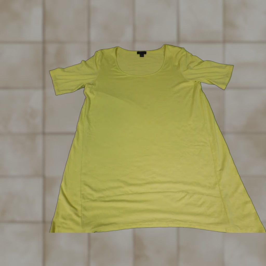 J. Jill J. Jill Blouse Tunic Short Sleeve Crew Neck Green Rayon Stretch Cap Sleeve Button Pullover Casual Women S Regular Size S Size S / US 4 / IT 40 - 1 Thumbnail