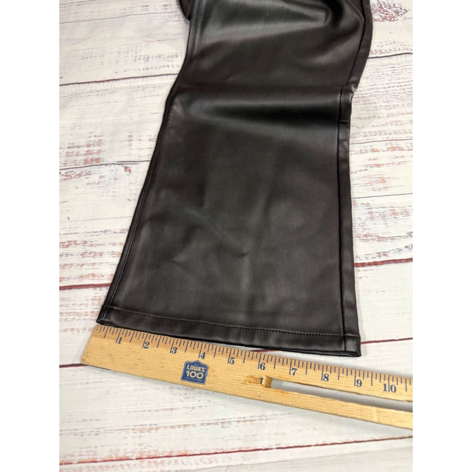 Vintage Joe's Jeans Womens Faux Leather Pants 34 Black Straight Size 34 New Size 24" / US 00 / IT 34 - 3 Thumbnail
