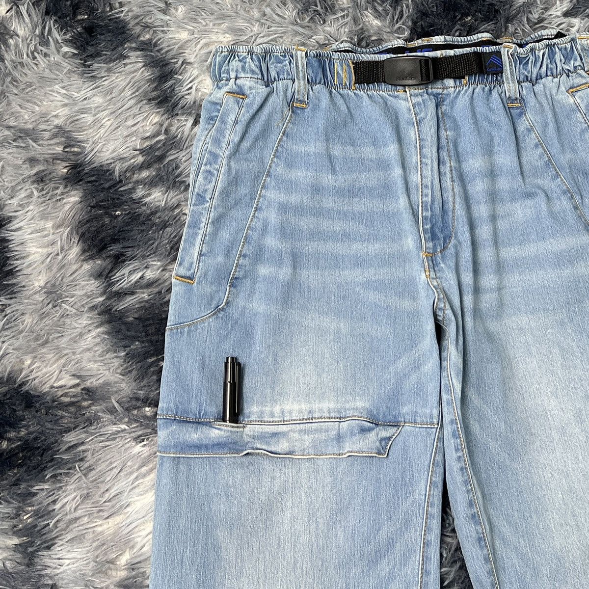Japanese Brand FieldCore Denim Cargo Pants Size US 33 - 5 Thumbnail