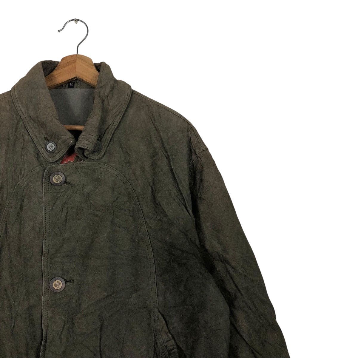Japanese Brand 📌Vintage Work Leather Jacket Unbranded Issey Miyake Size US M / EU 48-50 / 2 - 7 Thumbnail