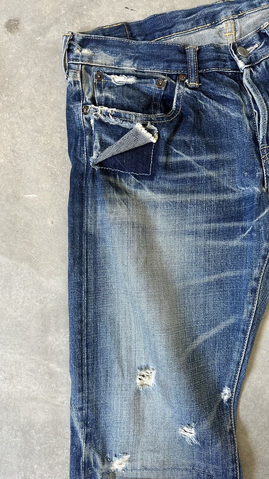 Eternal VINTAGE ETERNAL DISTRESSED DENIM PANT Size US 34 / EU 50 - 4 Thumbnail