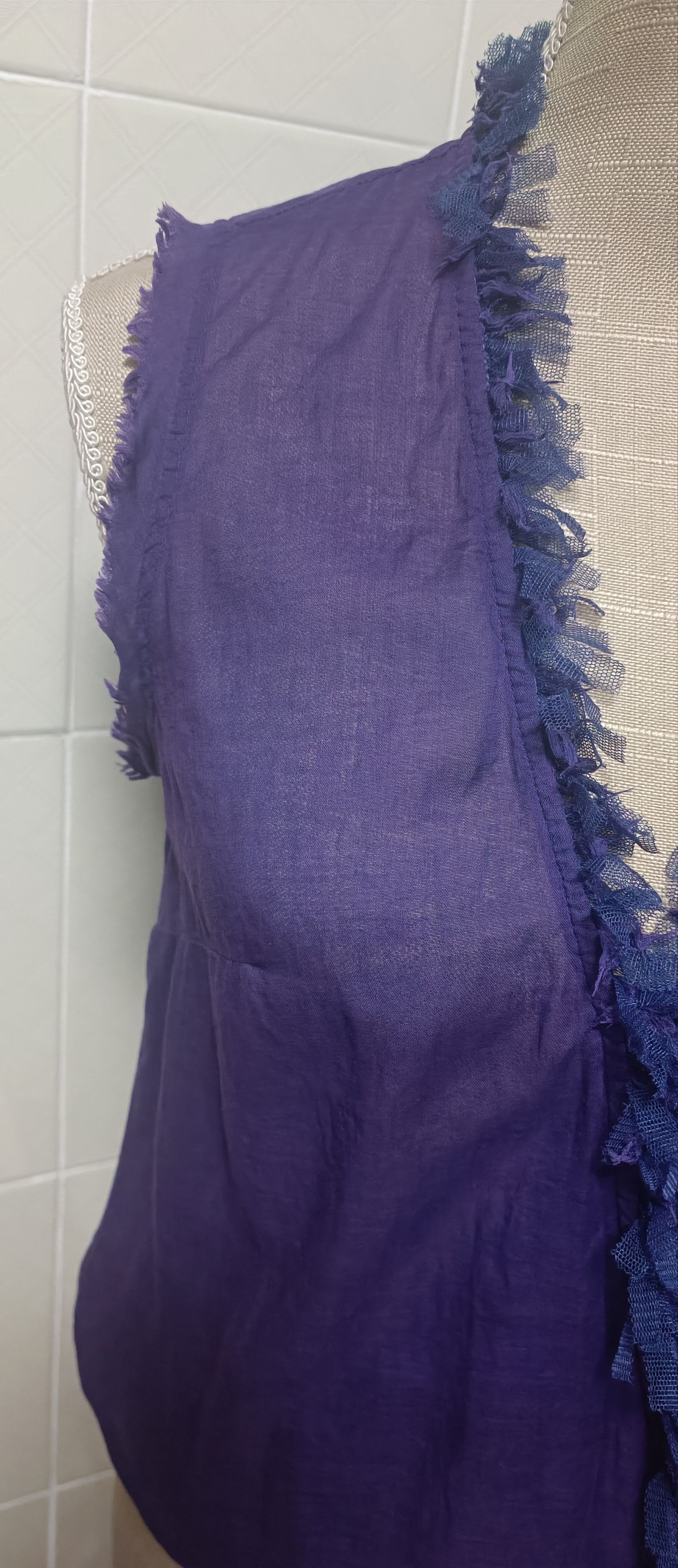 Jean Paul Gaultier Purple blouse with fringes Size M / US 6-8 / IT 42-44 - 5 Thumbnail