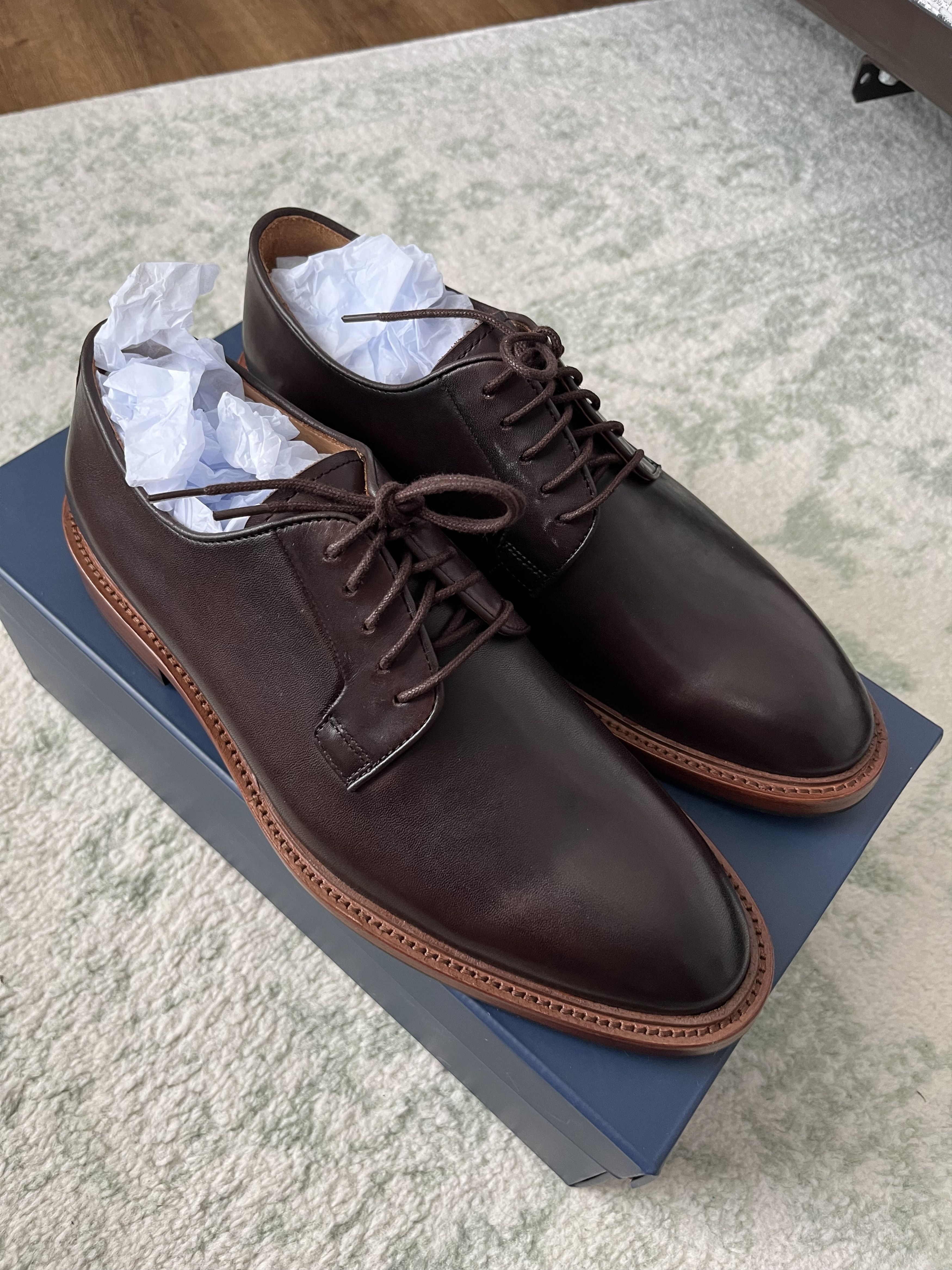 image of Warfield And Grand Dalton Derby Shoes in Bourbon, Men's (Size 8)