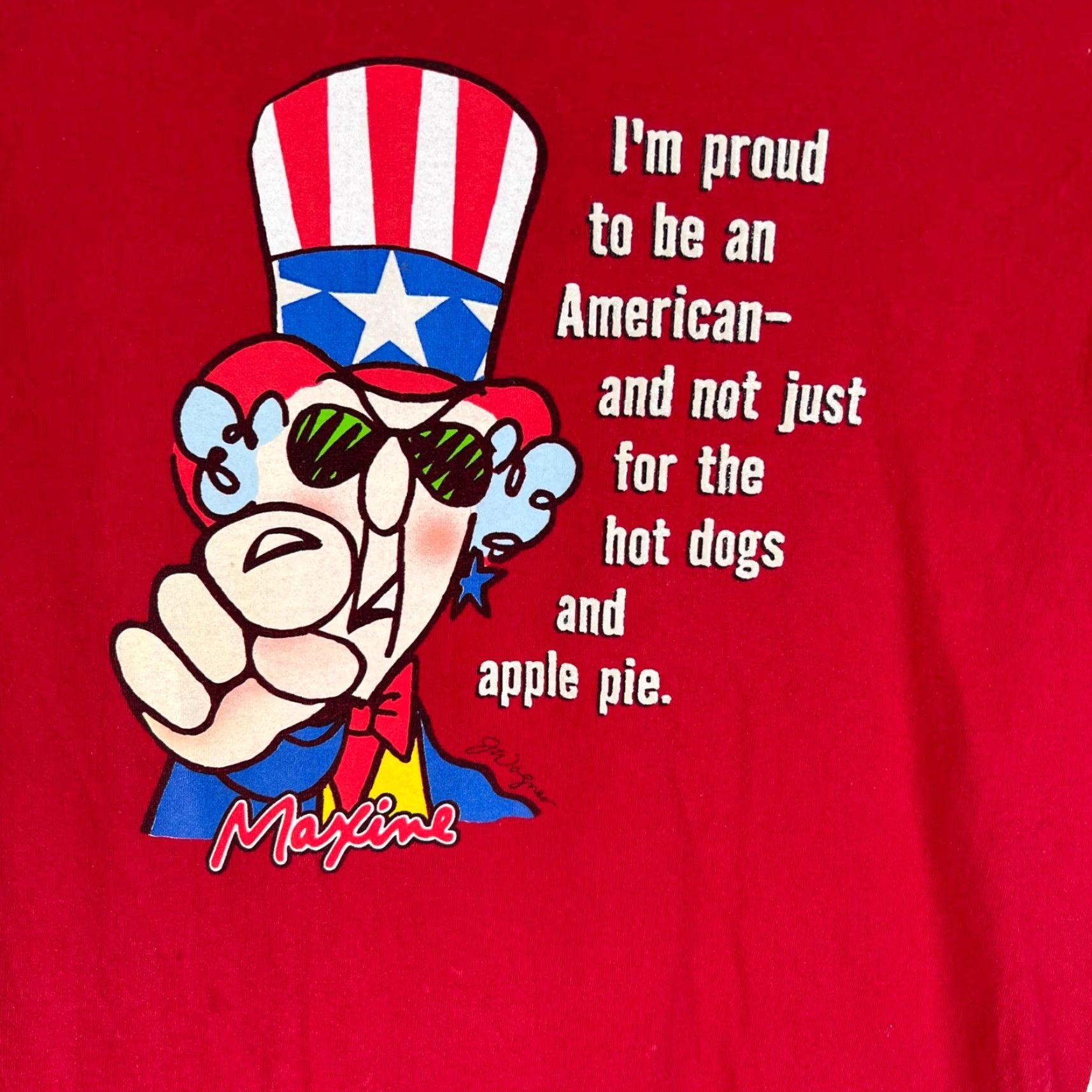 Vintage VINTAGE? No, not vintage. Maxine Proud To Be American Shirt Womens Size L Red 2 Sided Jerry Leigh Graphic Tee Size L / US 10 / IT 46 - 2 Thumbnail