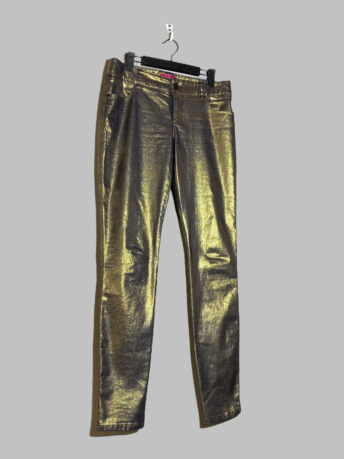 Alice + Olivia Alice + Olivia Shimmer Gold Women’s Pants Made In USA Size 30" / US 8 / IT 44 - 4 Thumbnail