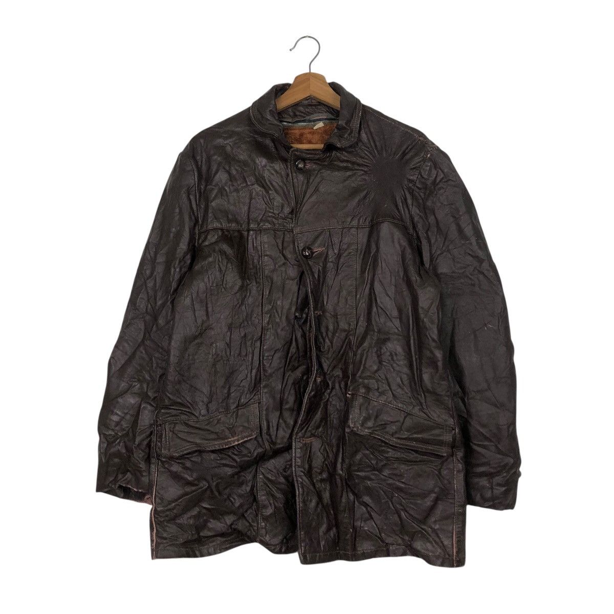 Japanese Brand 📌Vintage Bomber Leather Jacket Blanket Issey Miyake Size US M / EU 48-50 / 2 - 2 Thumbnail