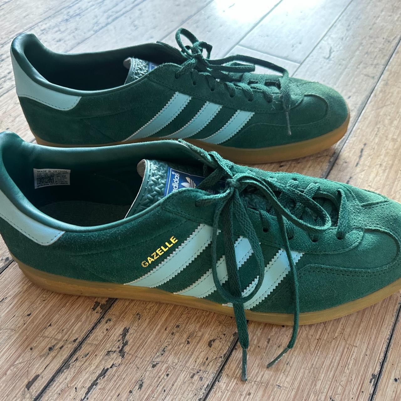 adidas gazelle silver green womens Adidas Gazelle Indoor Semi Green Spark – Offsneakz main image 0