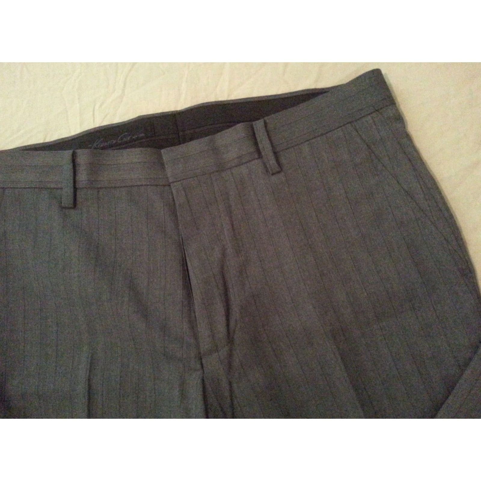 Kenneth Cole Mens Kenneth Cole Wool Dress Pants 32x30 Gray Dress Pants Mens Regular 32 Gray Wool Version? Size US 32 / EU 48 - 4 Thumbnail