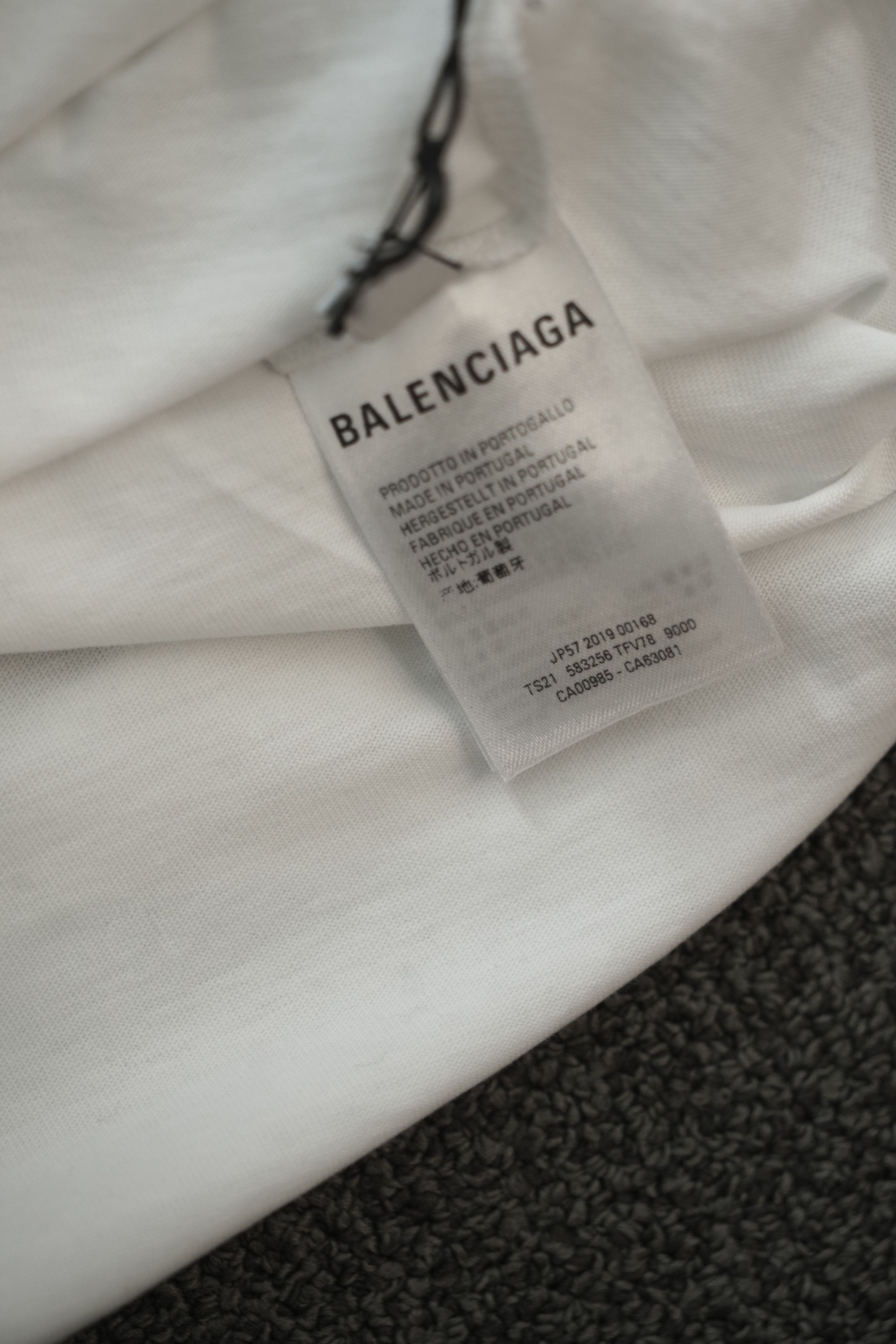 Balenciaga BALENCIAGA T-shirt White 100% Cotton Crew Neck Short Sleeves Size XS / US 0-2 / IT 36-38 - 7 Thumbnail