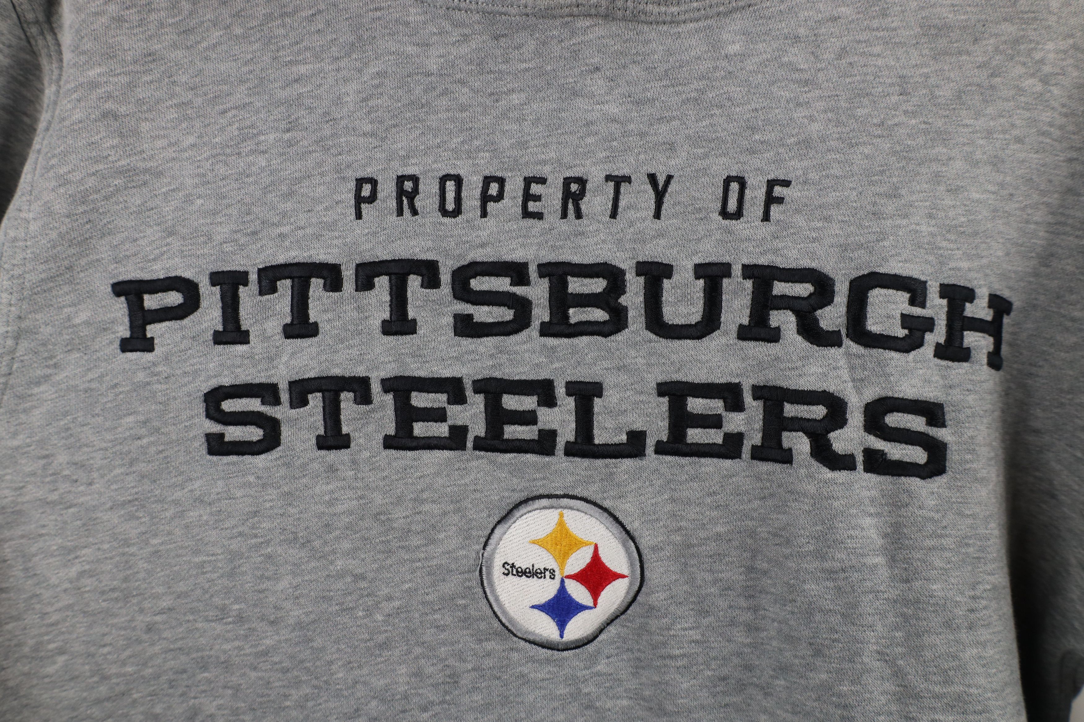 Nike × Vintage Nike NFL Training Pittsburgh Steelers Football Hoodie Gray Size US S / EU 44-46 / 1 - 5 Thumbnail