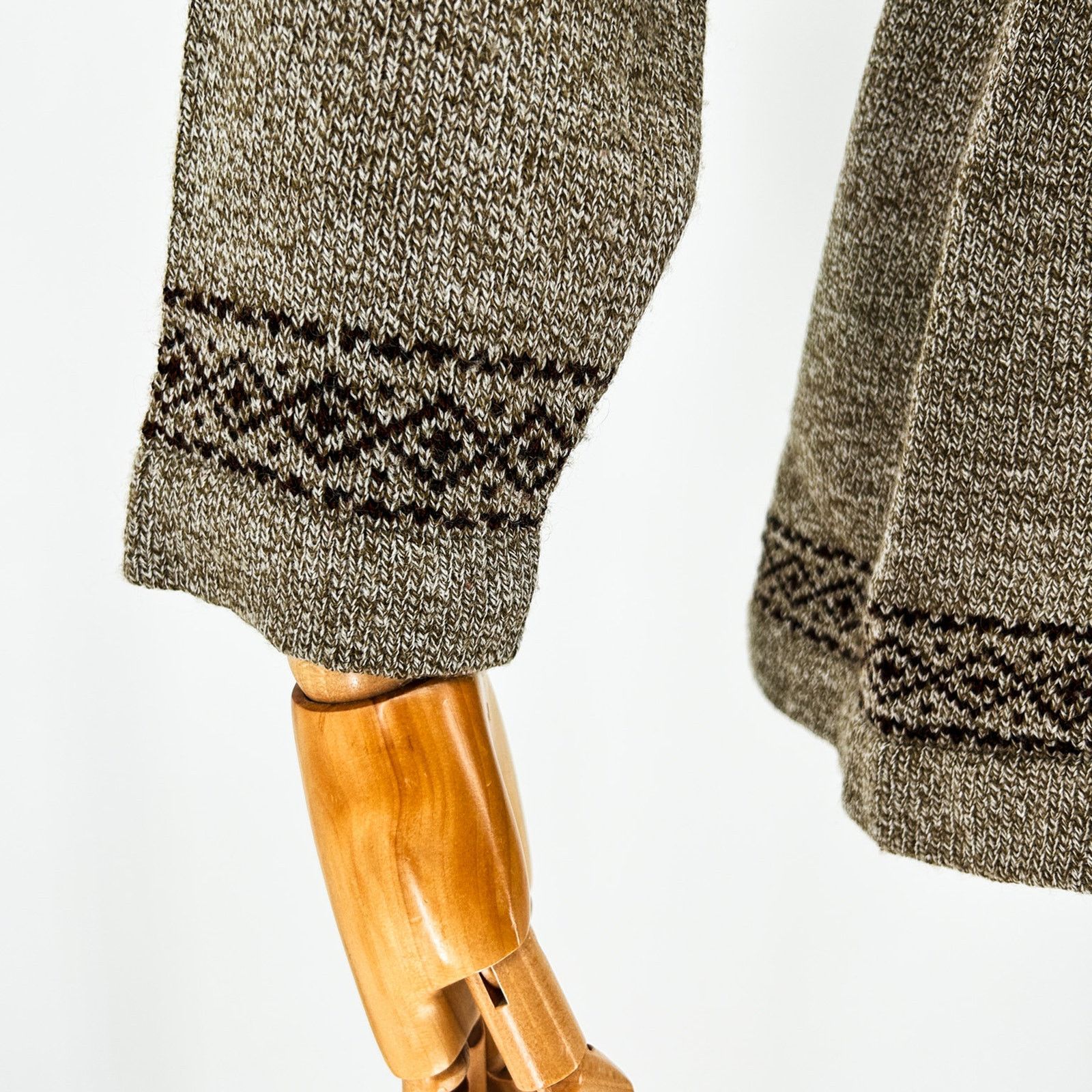 Vintage 70s/80s Brown Boho Collared Grandpa Cardigan + Matching Tie Size S / US 4 / IT 40 - 5 Thumbnail