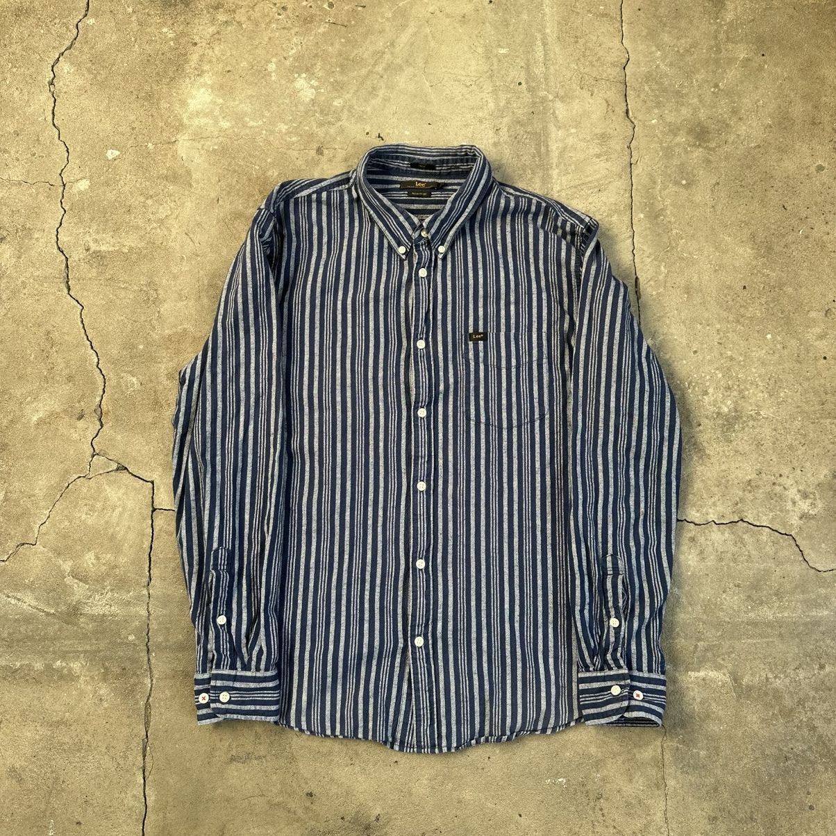 Lee Vintage Lee linen striped Western Shirt USA Size US XL / EU 56 / 4 - 1 Thumbnail