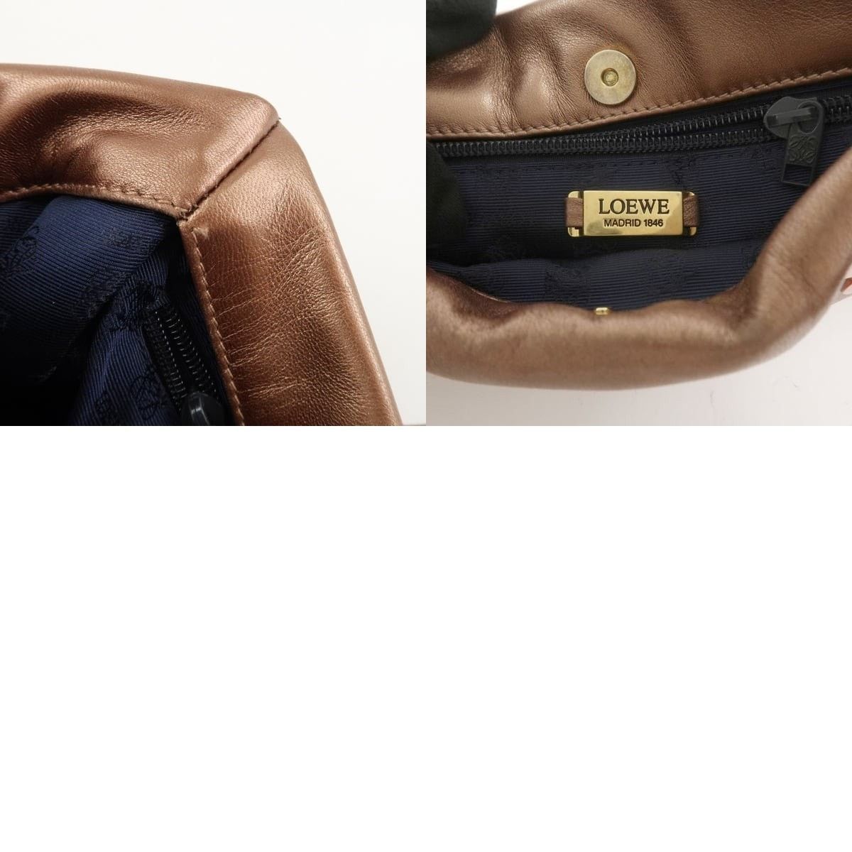 Loewe Loewe Anagram Calfskin Tote Brown Size ONE SIZE - 8 Thumbnail
