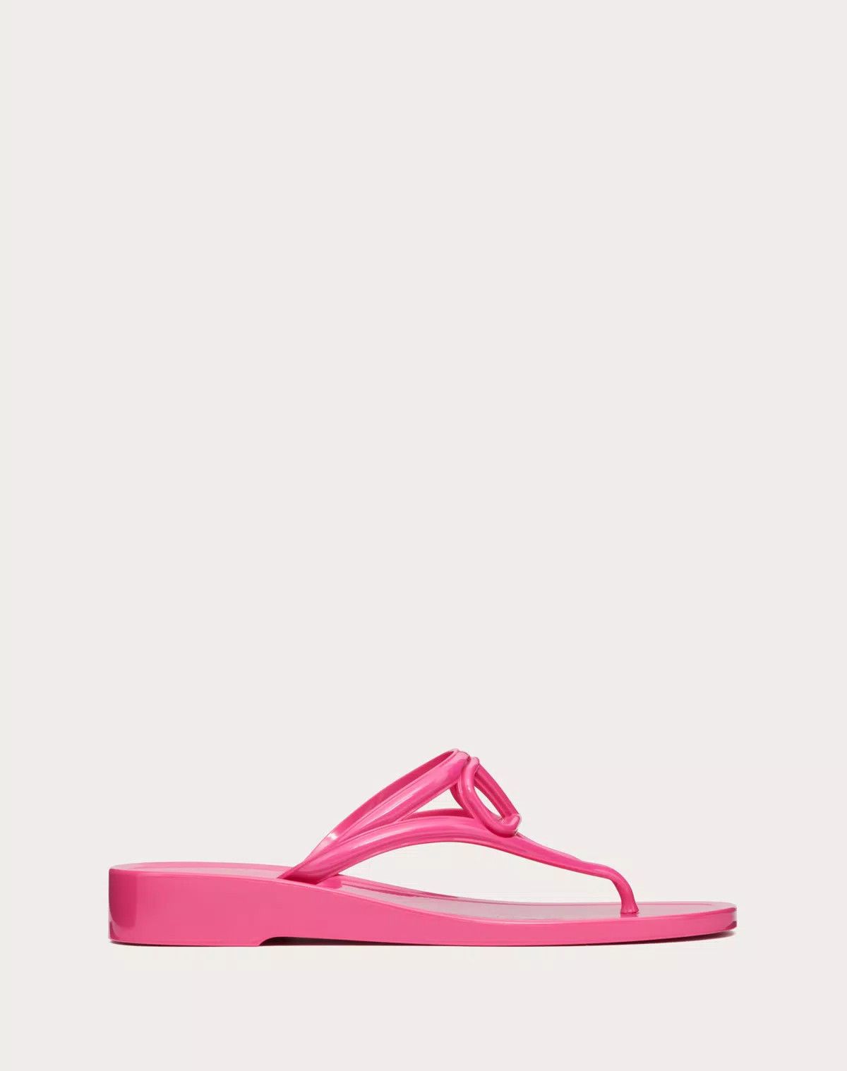 Valentino o1s1wg110625 Vlogo Signature Rubber Thong Sandal in Pink Size US 12 / IT 42 - 1 Thumbnail