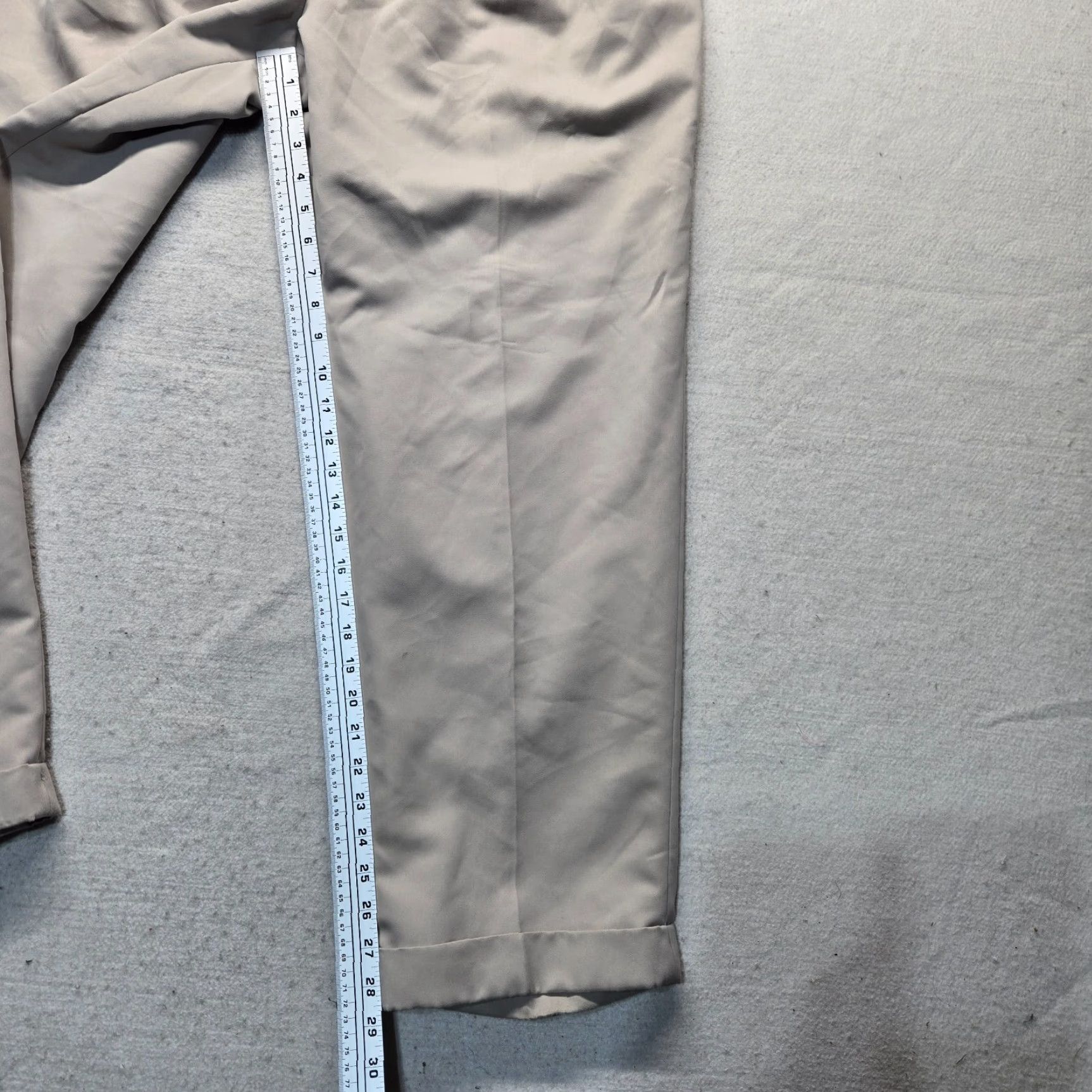 George George Khaki Tan Flat Front Dress Pants Adult Men's Size 40 x 30 Size US 40 / EU 56 - 6 Thumbnail
