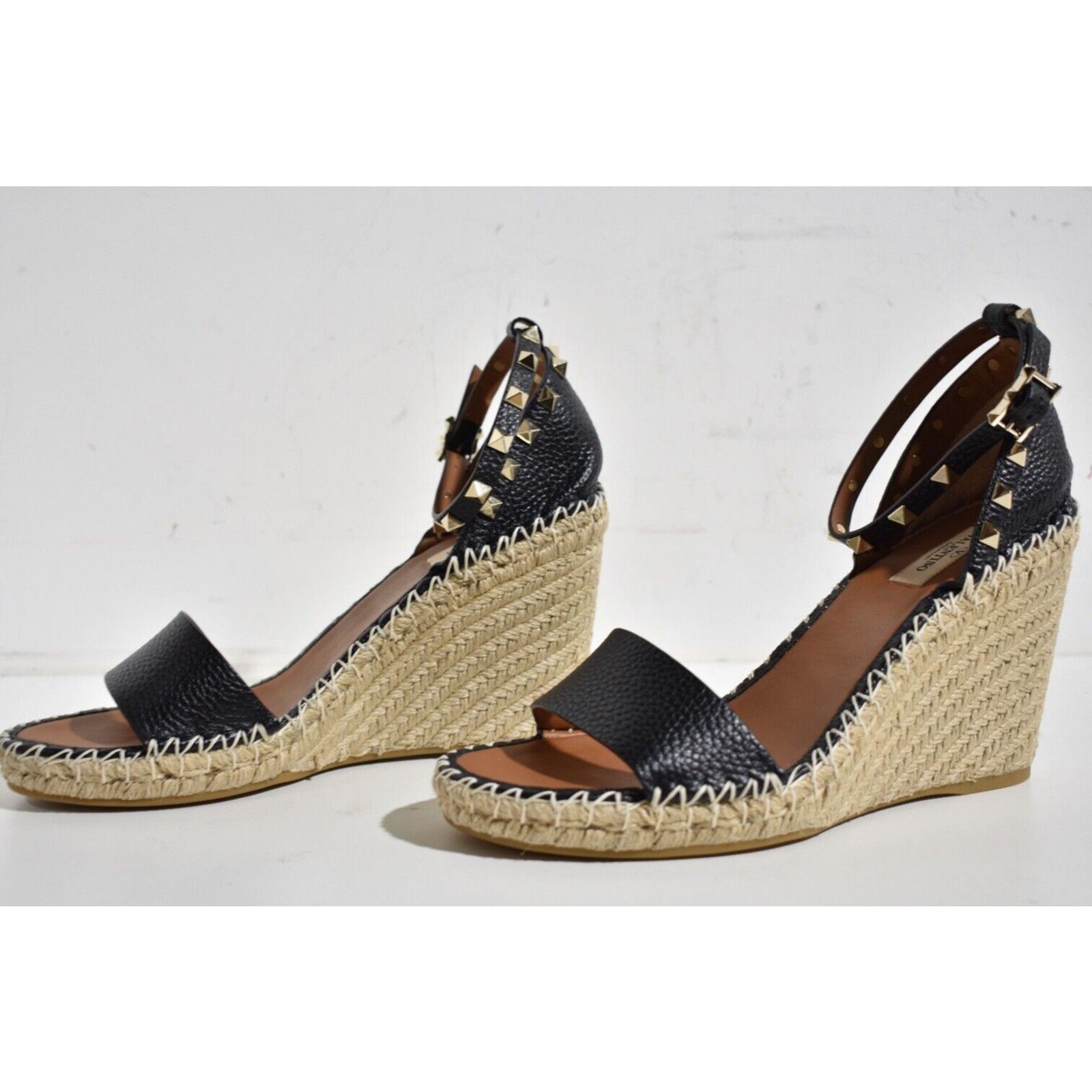 Valentino Rockstud Ankle Strap Platform Wedge Sandal Heel 41 Size US 11 / IT 41 - 9 Thumbnail