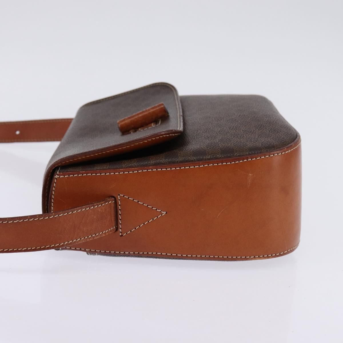 Celine CELINE Macadam Canvas Shoulder Bag Pvc Leather Brown Gold Size ONE SIZE - 4 Thumbnail