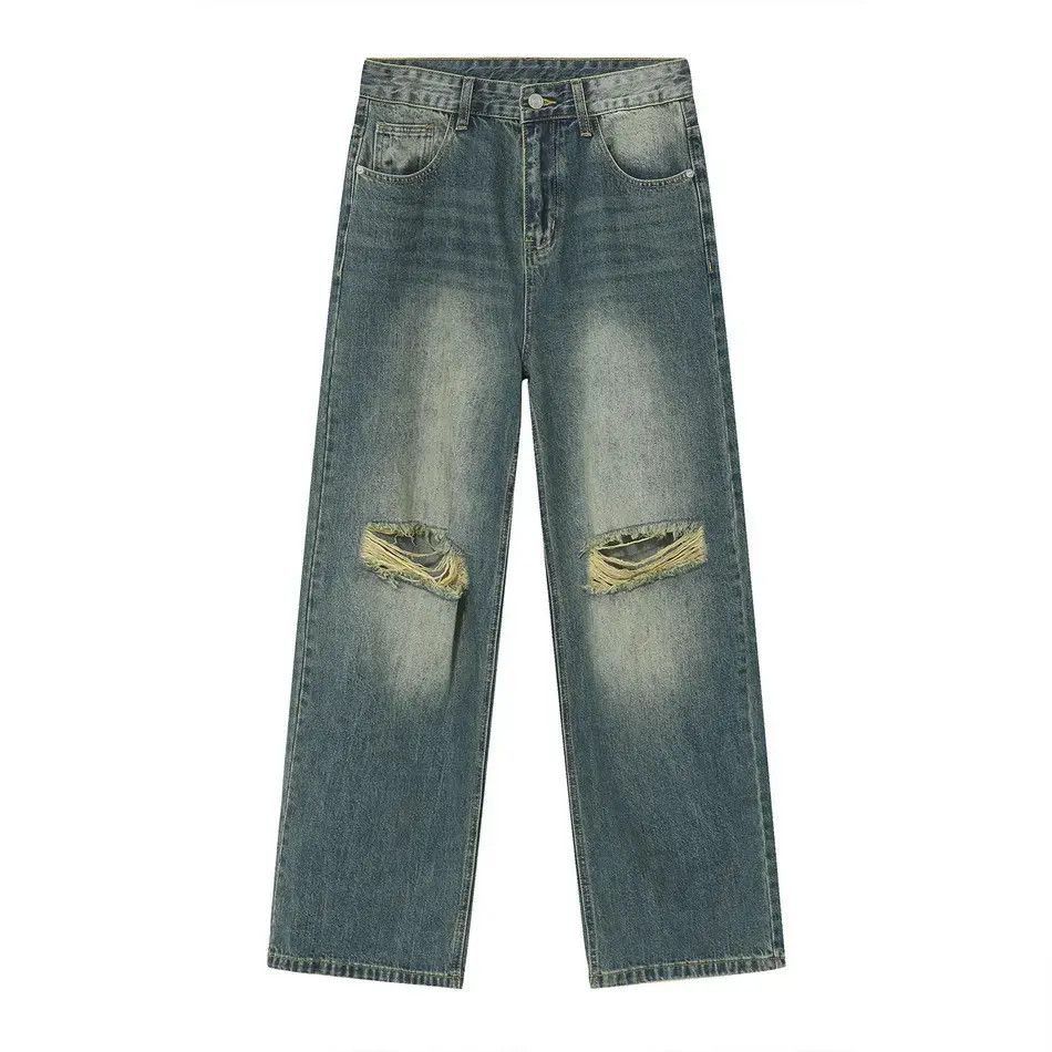 Japanese Brand Retro loose high street ripped jeans Size US 32 / EU 48 - 4 Thumbnail