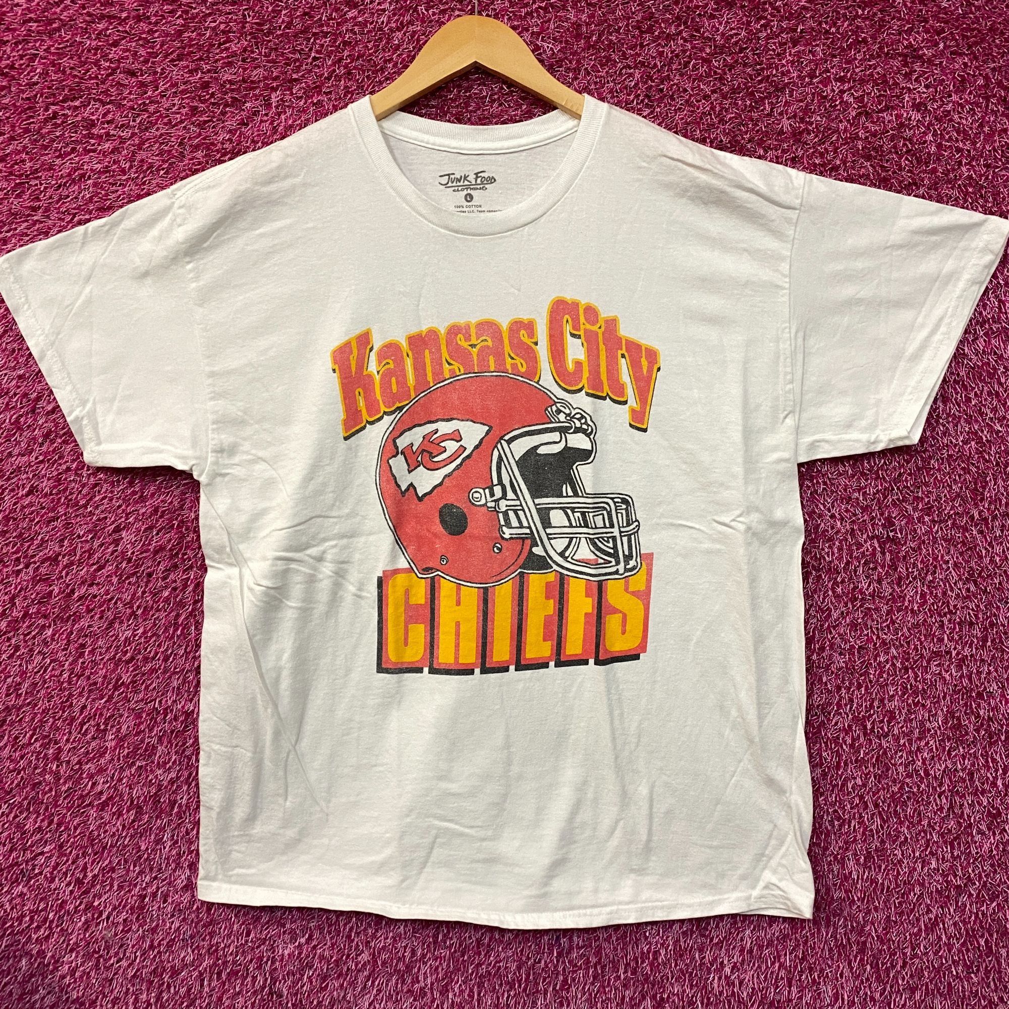 Junk Food NFL Kansas City Chief Vintage Style Helmet Logo Football T-S Size US L / EU 52-54 / 3 - 1 Thumbnail