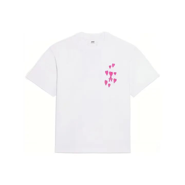 AMI AMIPARIS SS22 Love Heart Embroidered T-Shirt 0079 Size US M / EU 48-50 / 2 - 1 Thumbnail