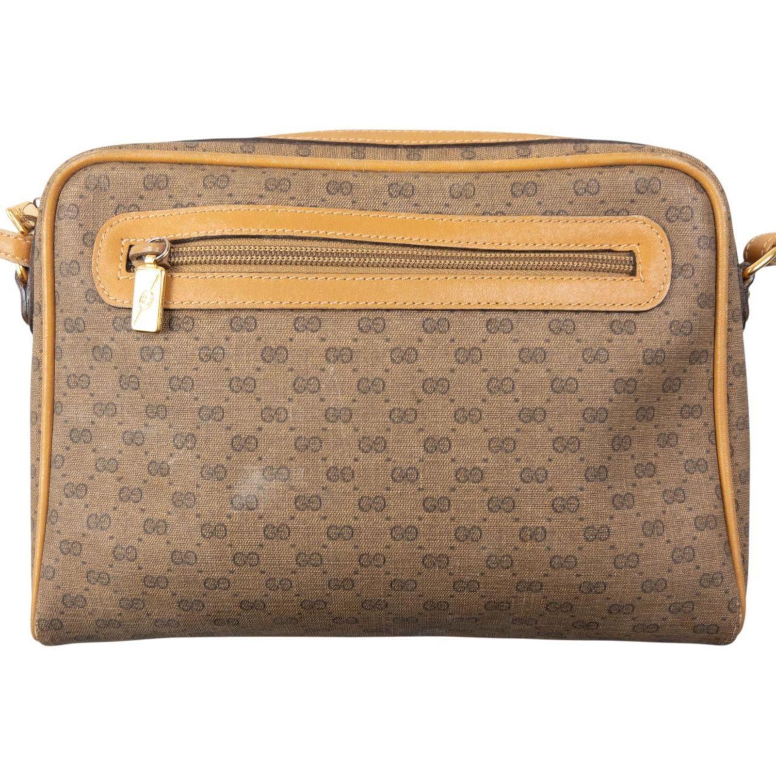 Gucci Vintage 80s Gucci Monogram Leather Crossbody Bag Size ONE SIZE - 2 Thumbnail